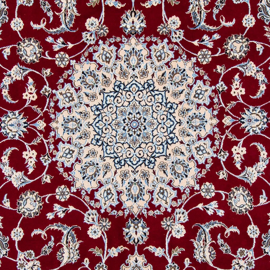Wohnen Teppiche morgenland Wollteppich »Nain 6la Medaillon Rosso 320 x 193 cm«, rechteckig, 0,6 mm Höhe, Unikat mit Zertifikat r