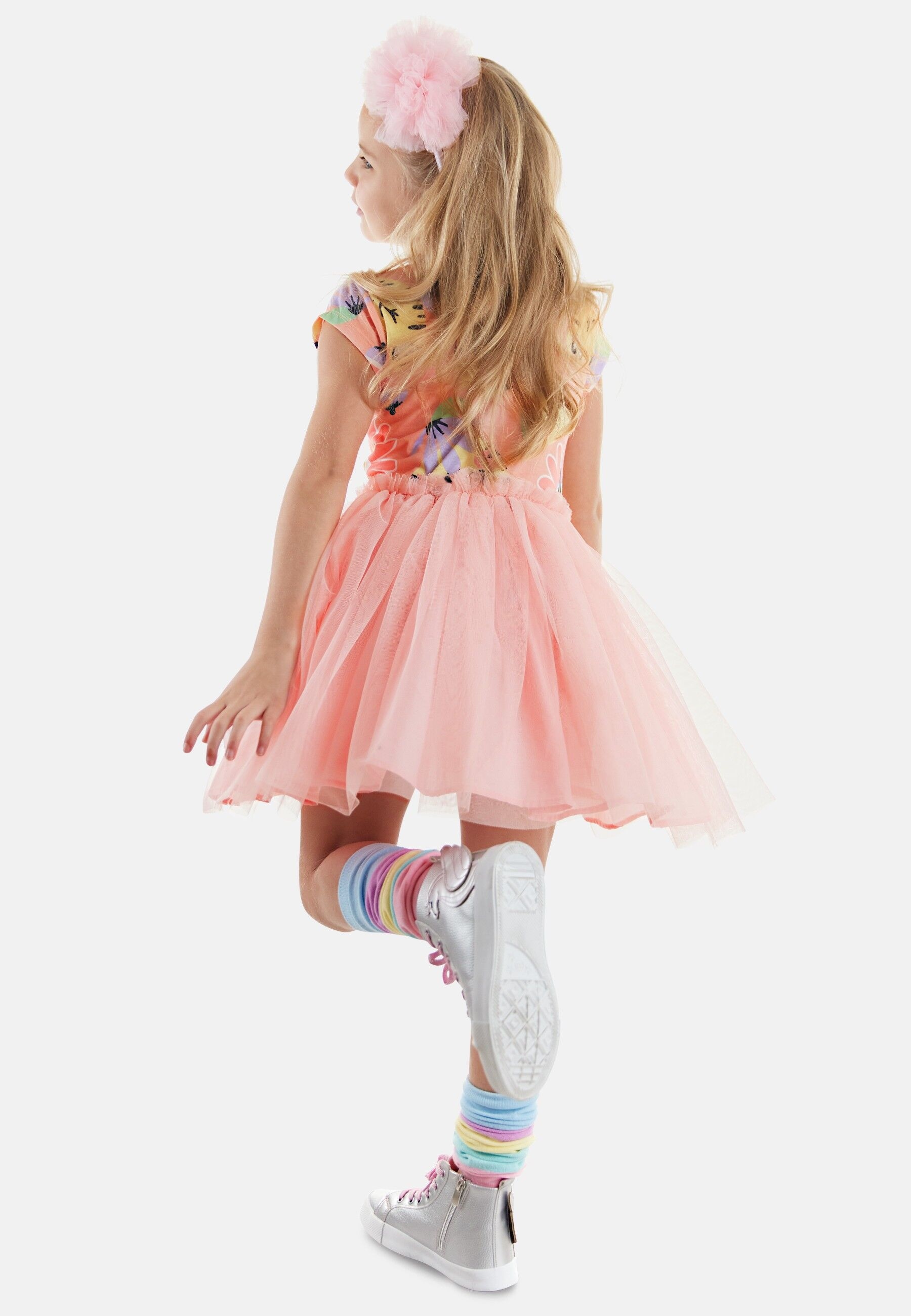 Denokids Shirtkleid »Leo Tutu «, mit Allover Leo- und Blumenprint