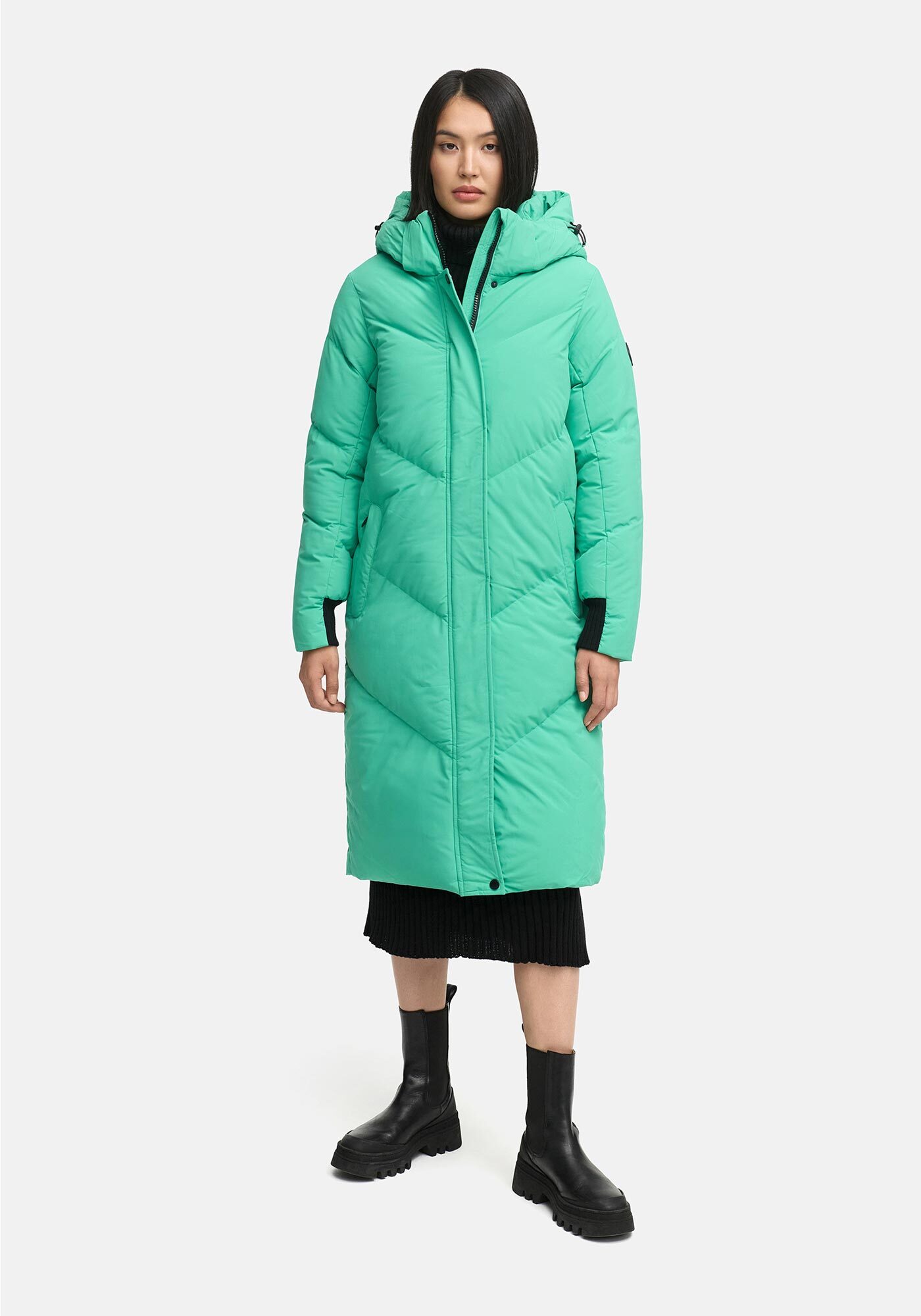 Marikoo Winterjacke "Teonaa" langer Winter Mantel gesteppt