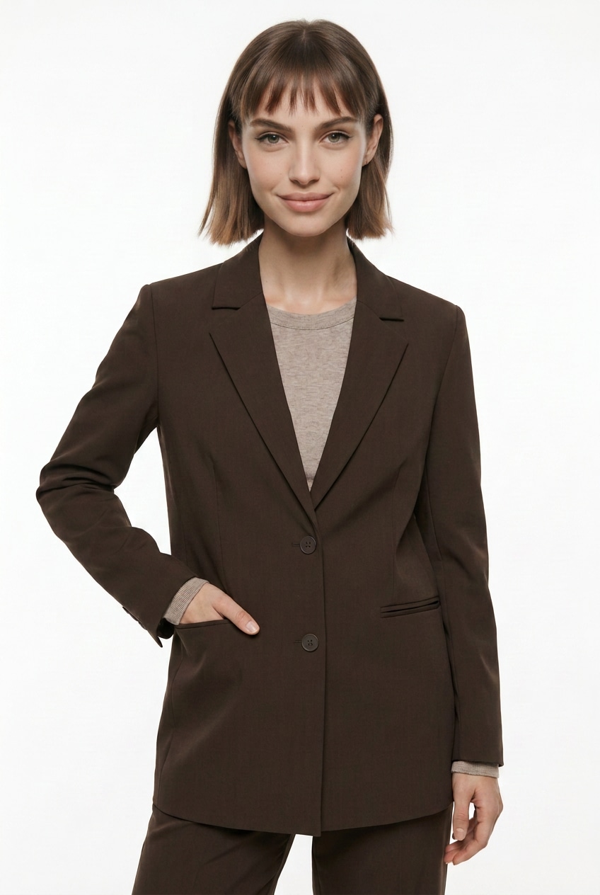 pieces Longblazer "PCBOSELLA LS LOOSE BLAZER NOOS BC" Materialmix