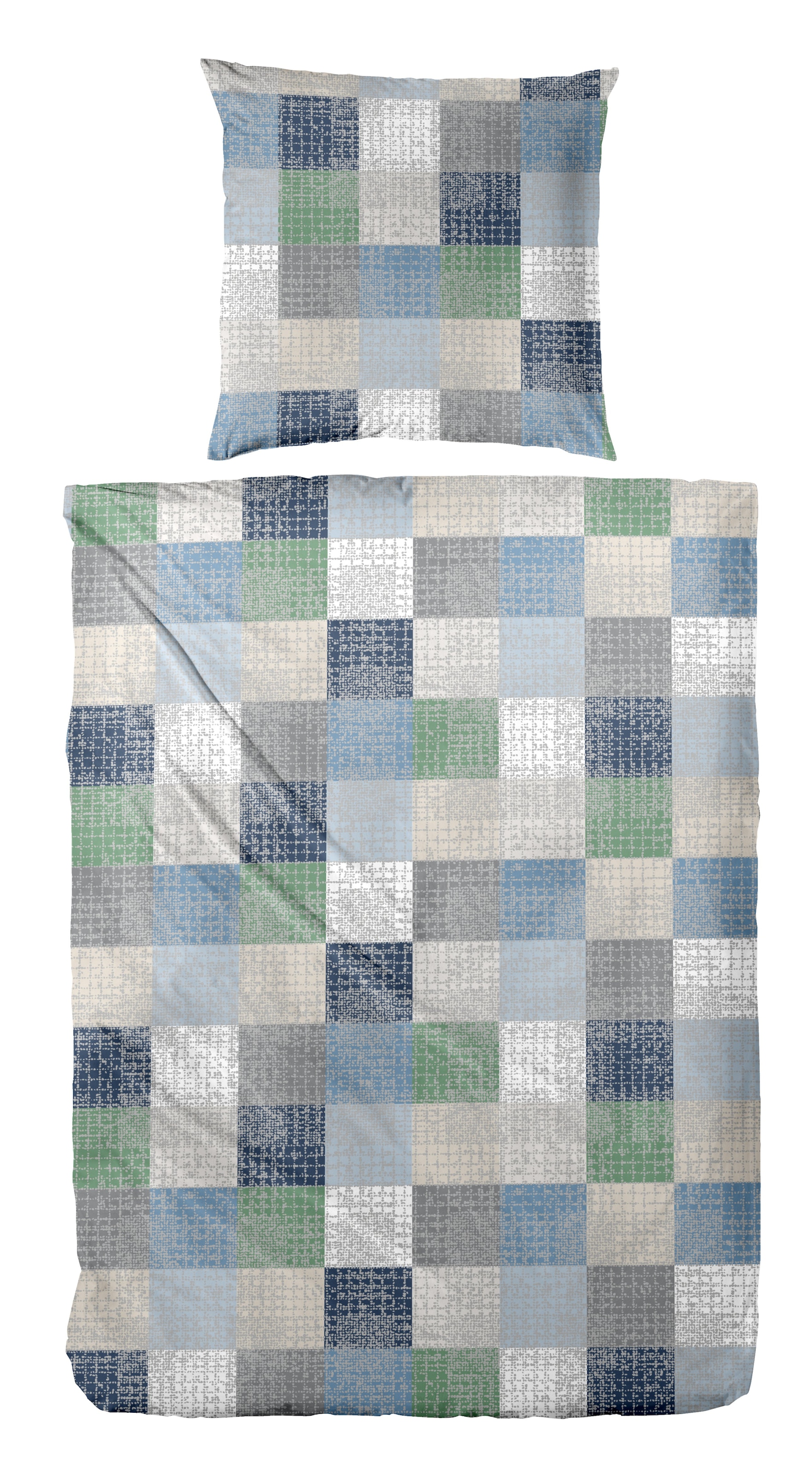 Primera Bettwäsche "Biber-Bettwäsche Pixelgrid" 2 Stk. tlg. mit klassischer günstig online kaufen