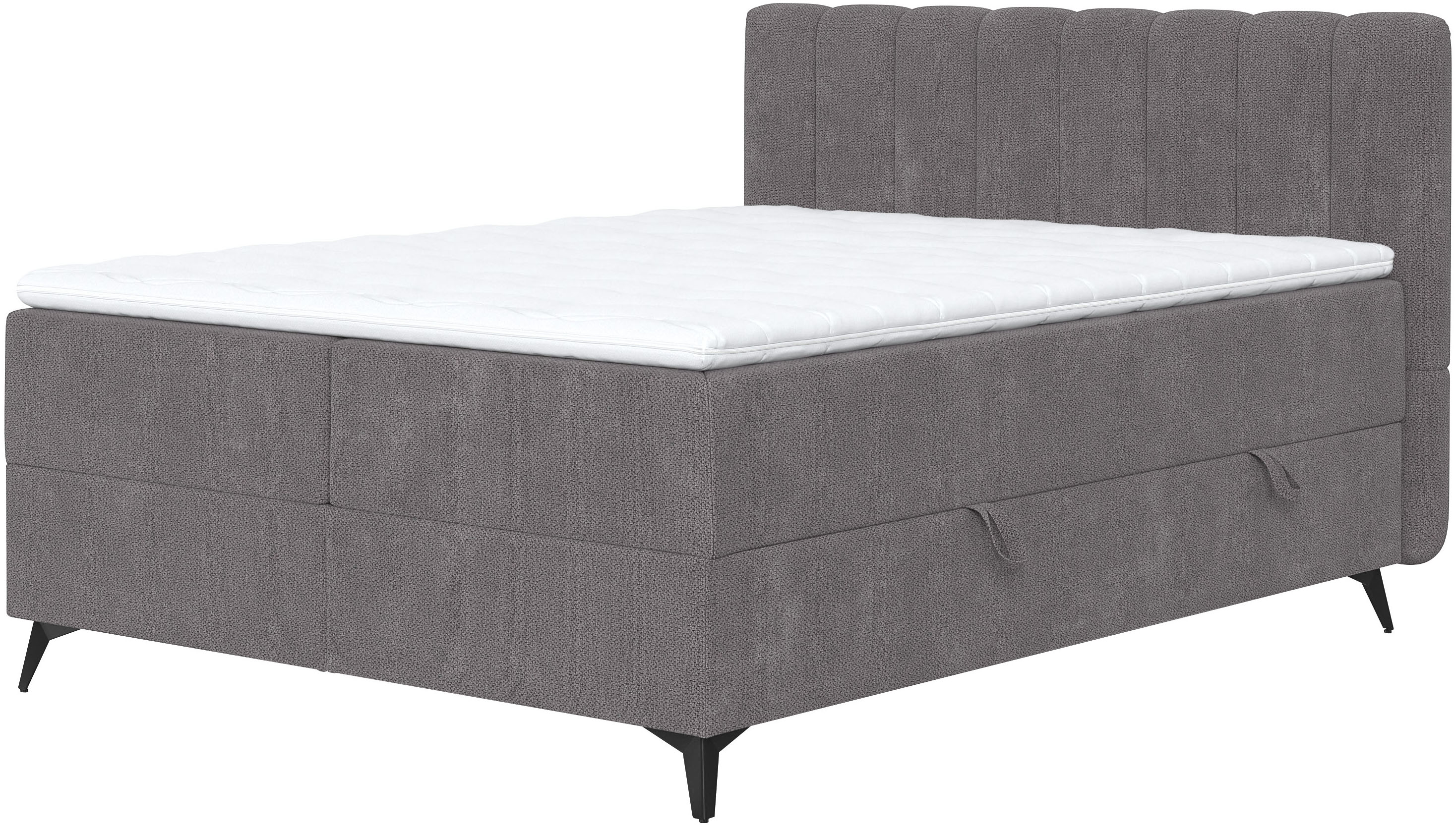 Boxbett COTTA, B:165cm L:210cm, grau, 92% POLYESTER (PES);8% POLYAMID (PA), Komplettbetten, "Vicky inkl. Bettkasten", erhältlich in den Breiten