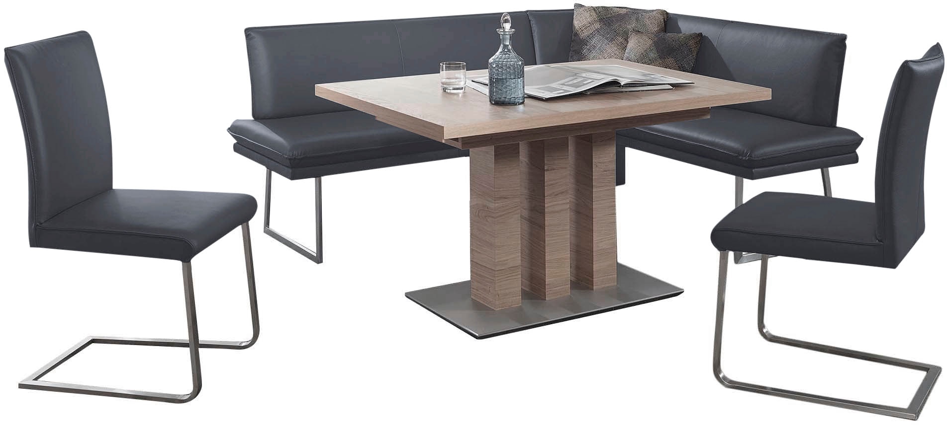 K+W Komfort & Wohnen Essgruppe "Santos III" 4 Stk. tlg. gepolsterte Eckbank günstig online kaufen