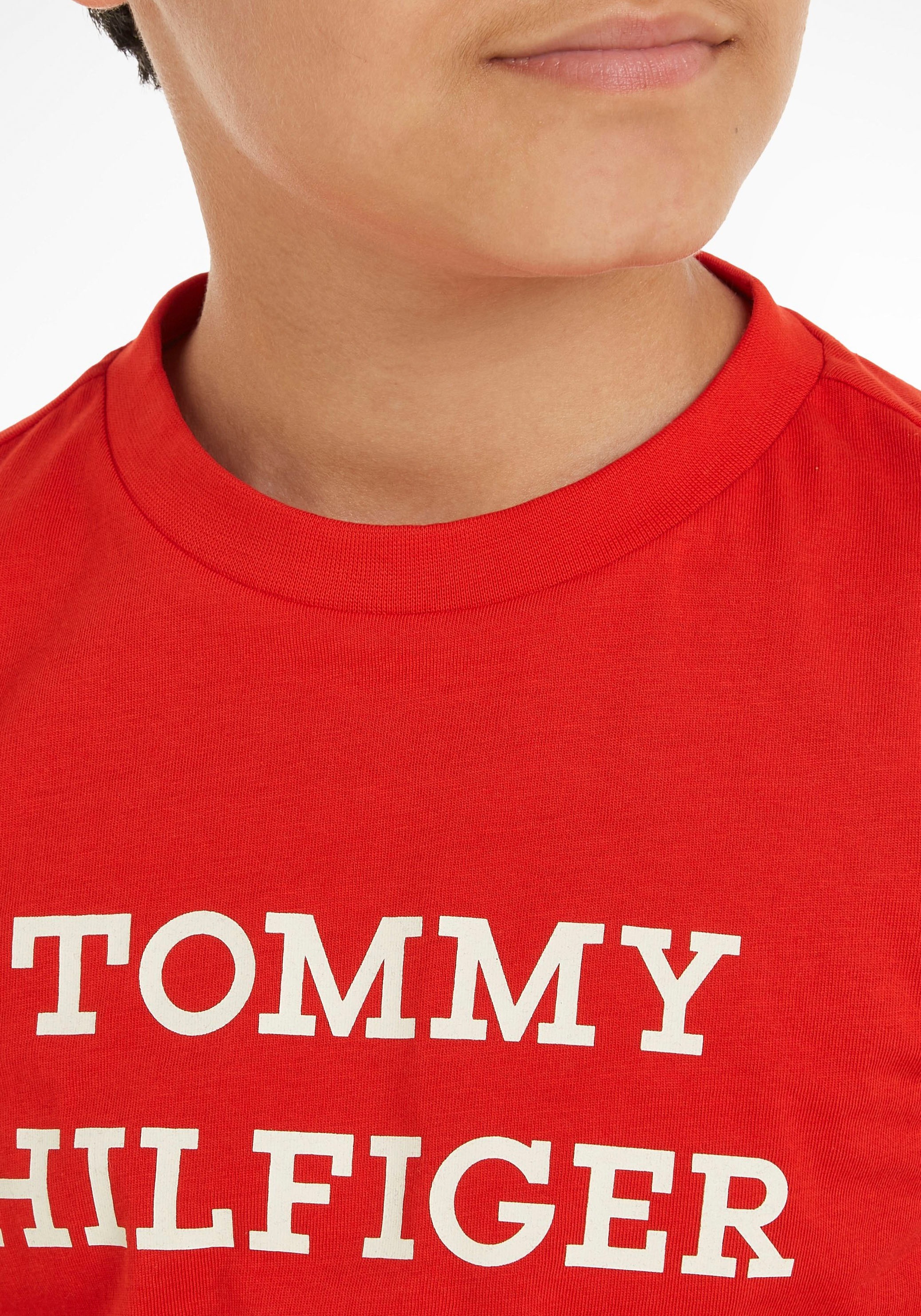 Black Friday Tommy Hilfiger | BAUR Logoschriftzug großem LOGO T-Shirt mit S/S«, TEE »TH