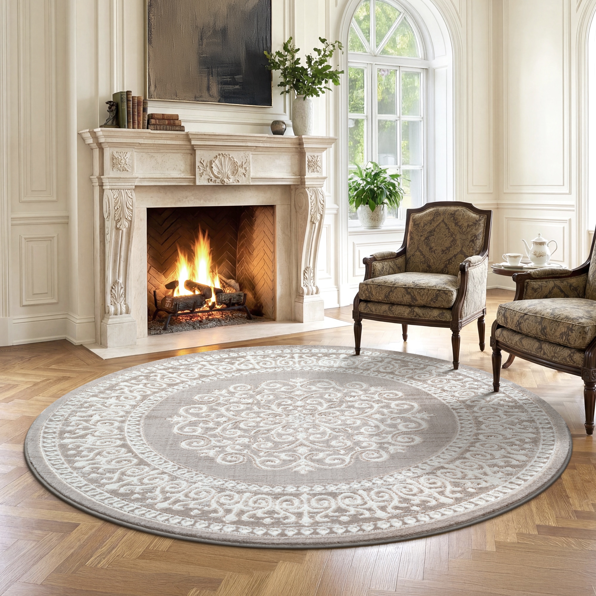 Sanat Teppich »Harmony 3204 , auch als Läufer« rund 12 mm Höhe Wohnzimmer, Kurzflor, moderne Orient Optik, Schlafzimmer