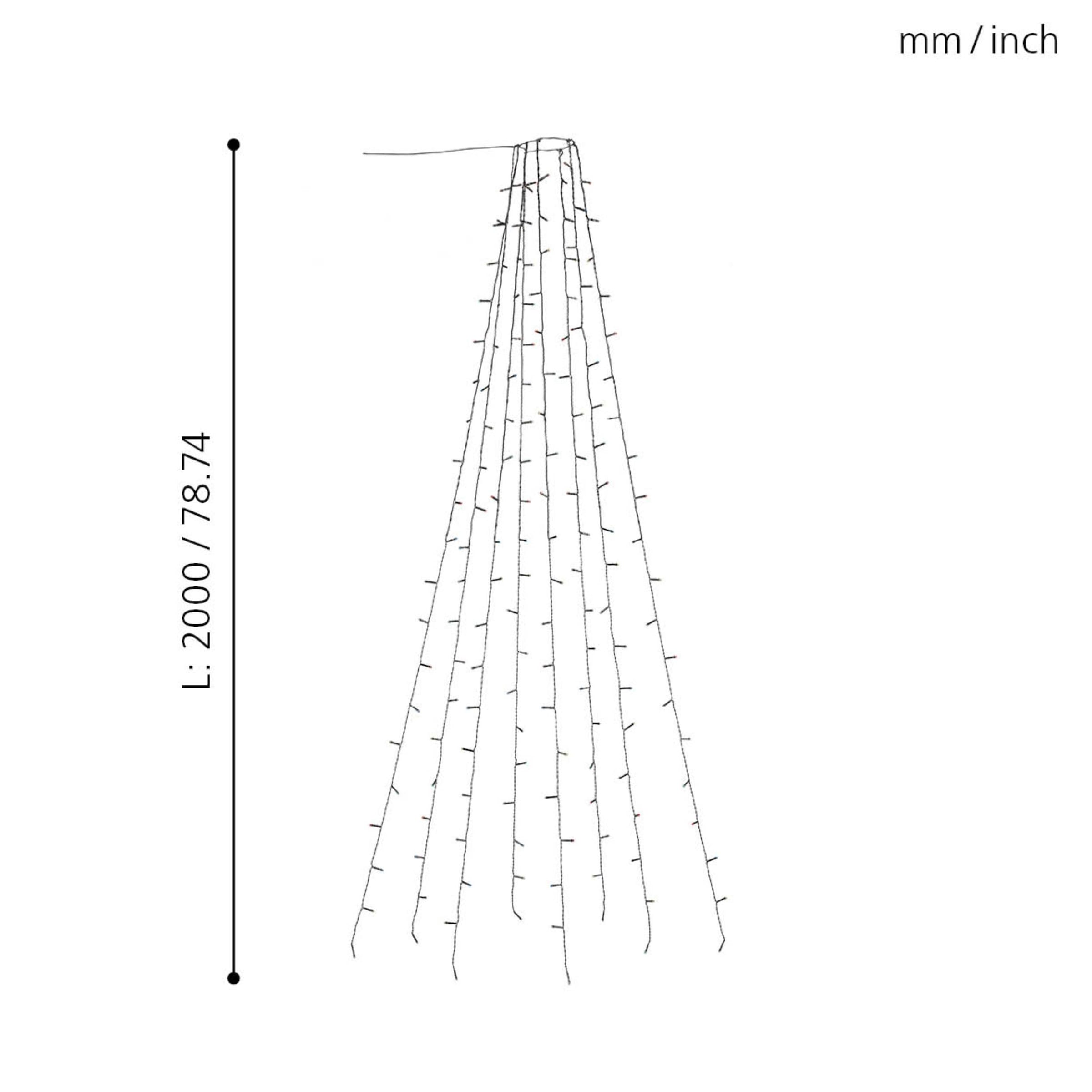 EGLO LED-Lichterkette »SERIE LED - Weihnachtsdeko - Beleuchtung - Winterdeko« 160 Stk.-flammig Beleuchtung für innen und außen, buntes Lichternetz mit Kabel, 2 m