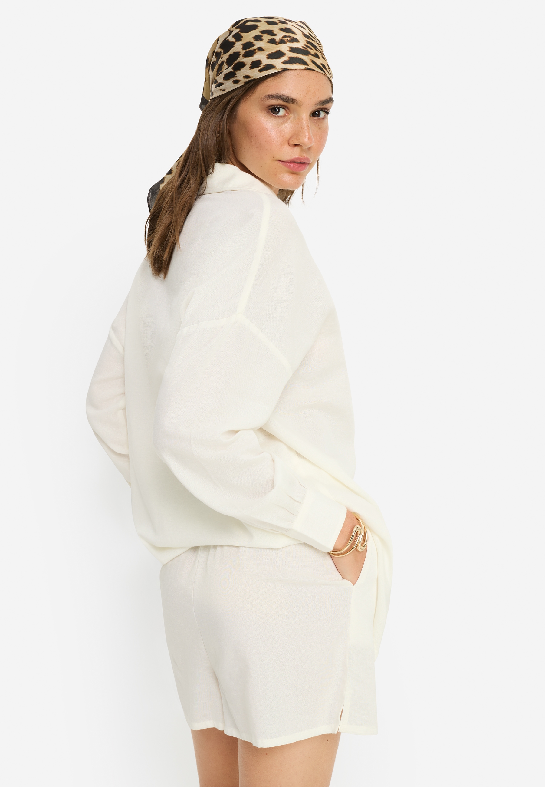 LSCN by LASCANA Langarmbluse Set, mit Shorts, 2 tlg.