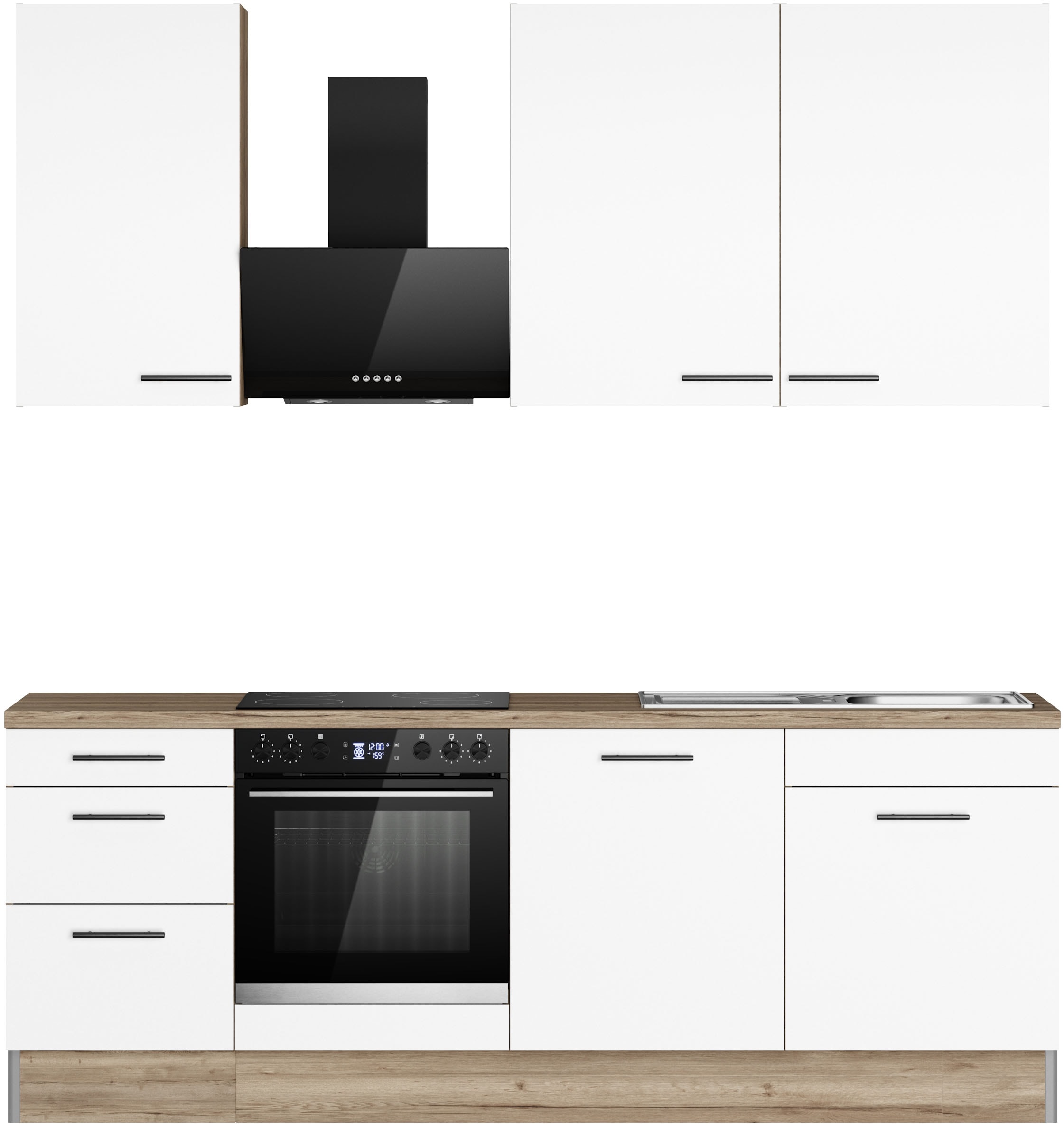 OPTIFIT Küchenzeile "Fiona", Breite 230 cm, mit Hanseatic-E-Geräten in Prem günstig online kaufen