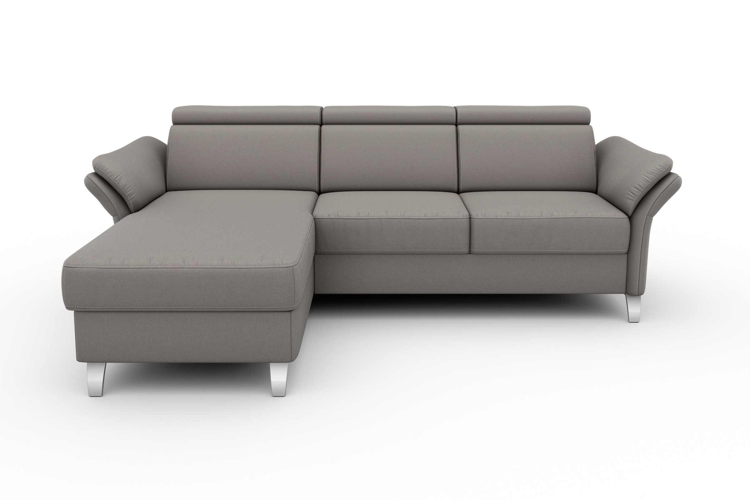sit&more Ecksofa "Vincenzo L-Form" inklusive Kopfteilverstellung, optional Schlaffunktion & Bettkasten