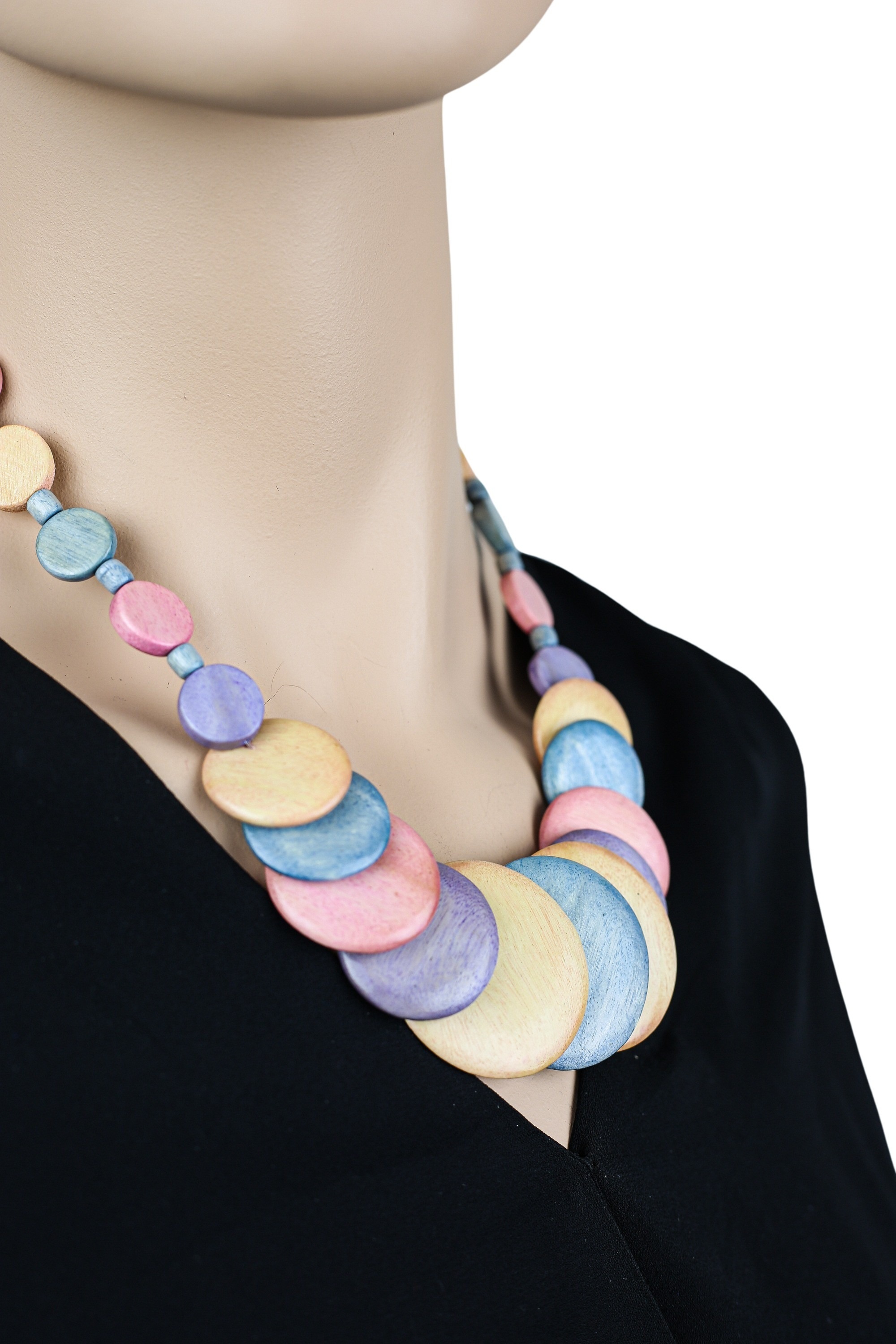 COLLEZIONE ALESSANDRO Kette mit Anhänger »Gwen«, mit Holzscheiben