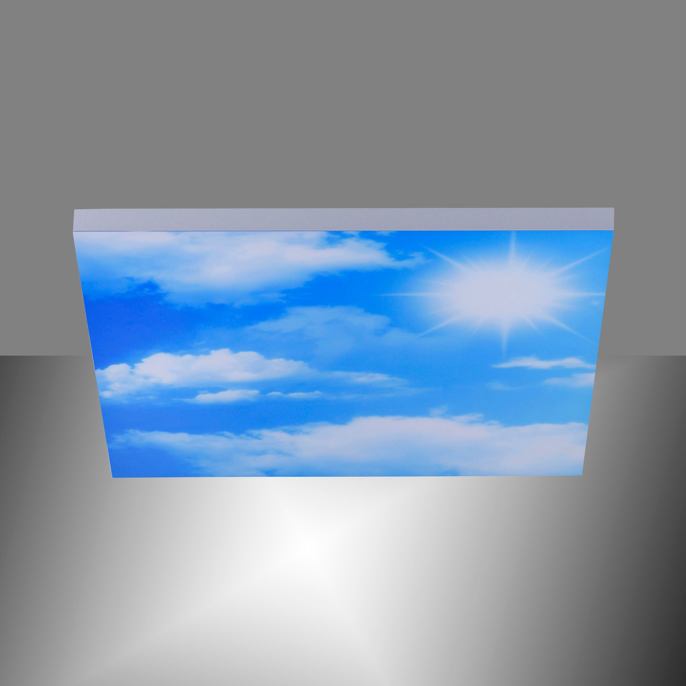 JUST LIGHT LED Deckenleuchte »CLOUD«, 1 flammig, Leuchtmittel LED-Board | LED wechselbar, dimmbar, CCT - Farbtemperaturwechsel; Memoryfunktion; Wolkenmotiv