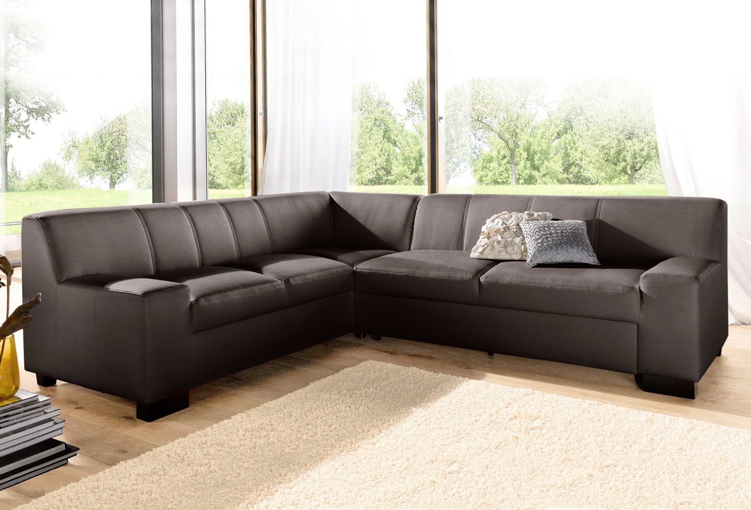 DOMO collection Ecksofa "Norma, moderne Armlehnen, zeitlos und elegant, Bre günstig online kaufen