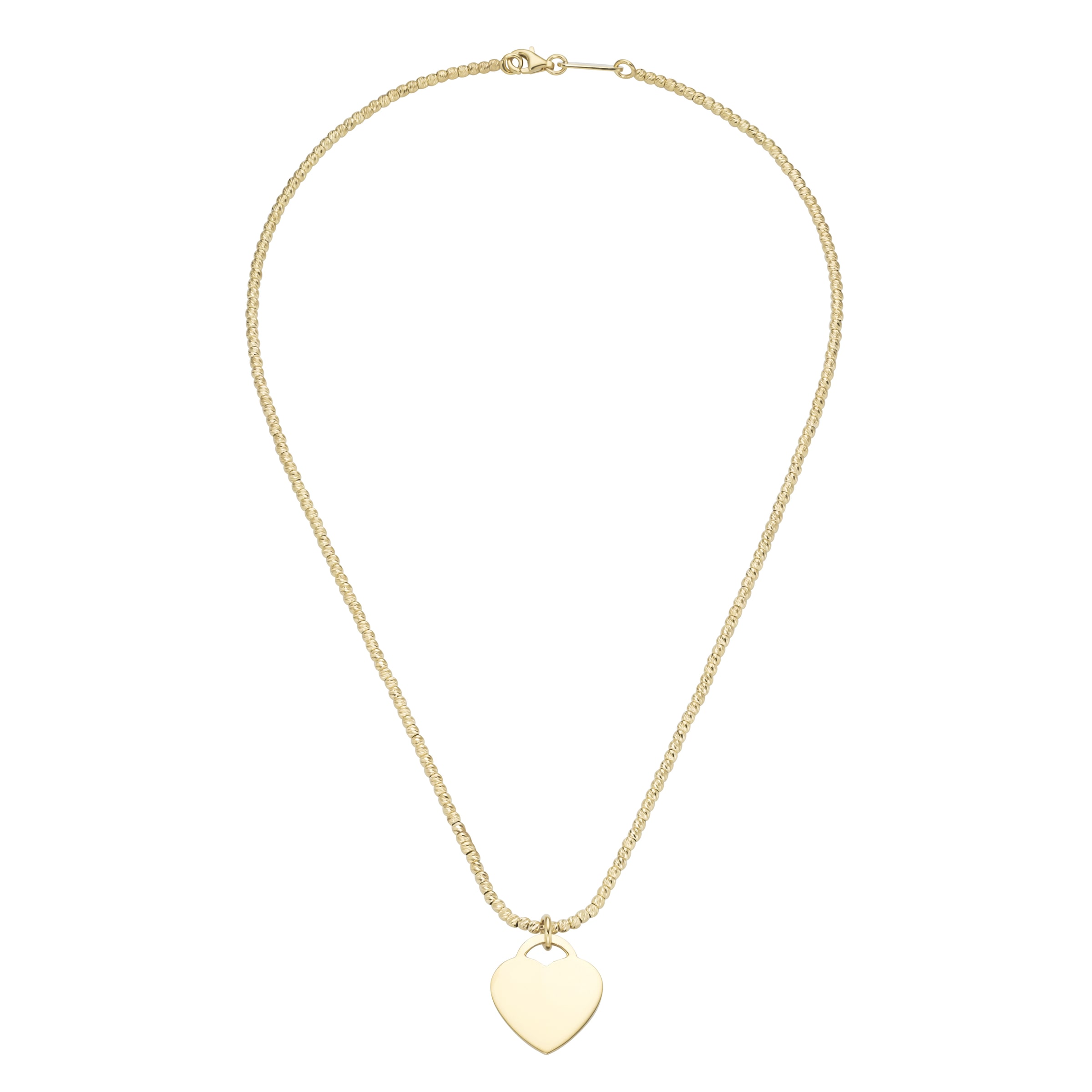 GIORGIO MARTELLO MILANO Kette mit Anhänger »Kugelkette diamantiert mit Anhänger Herz, Silber 925«