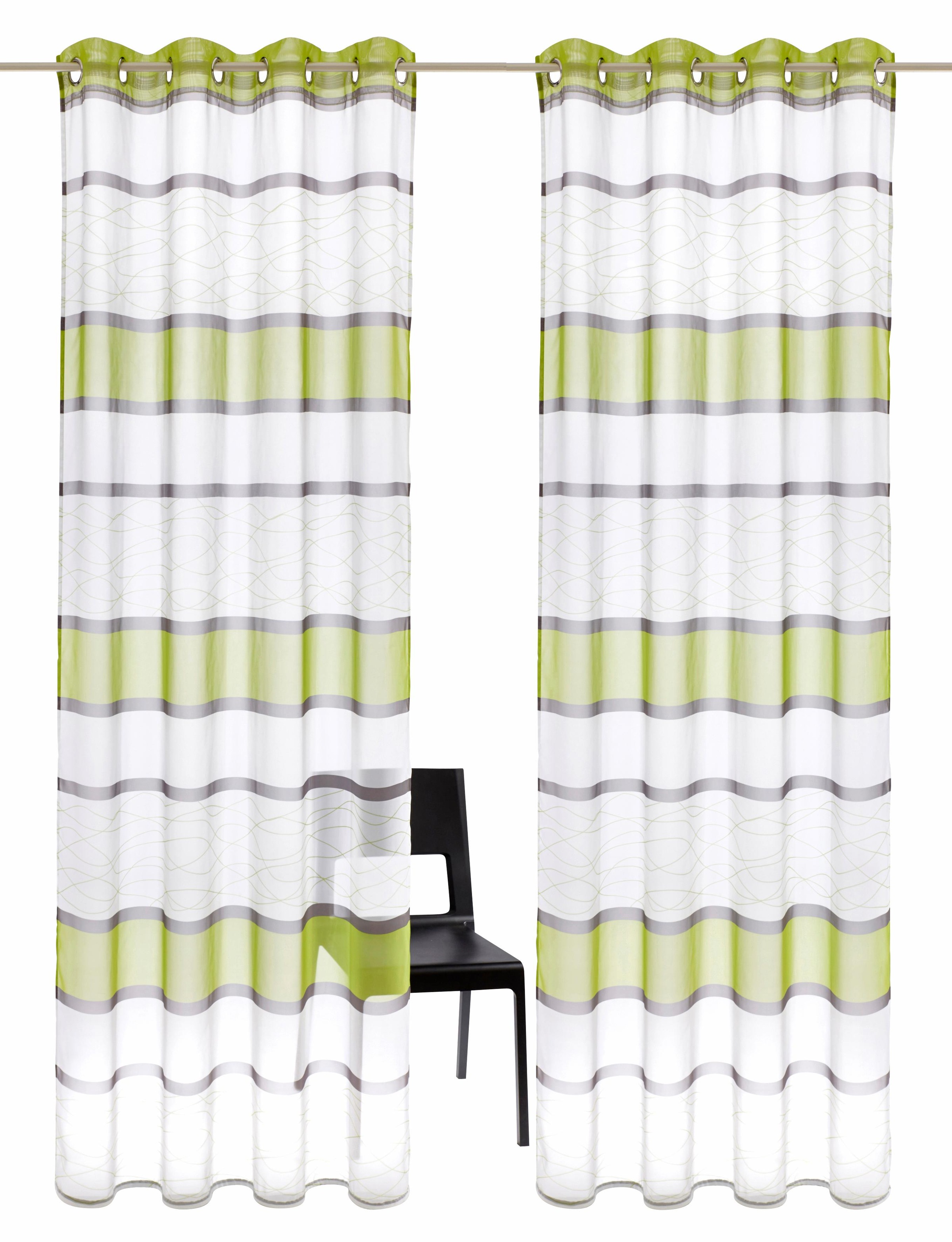 my home Gardine "Jay" Ösen 2 Stk. tlg. Vorhang, 2-er Set, Fertiggardine, tr günstig online kaufen