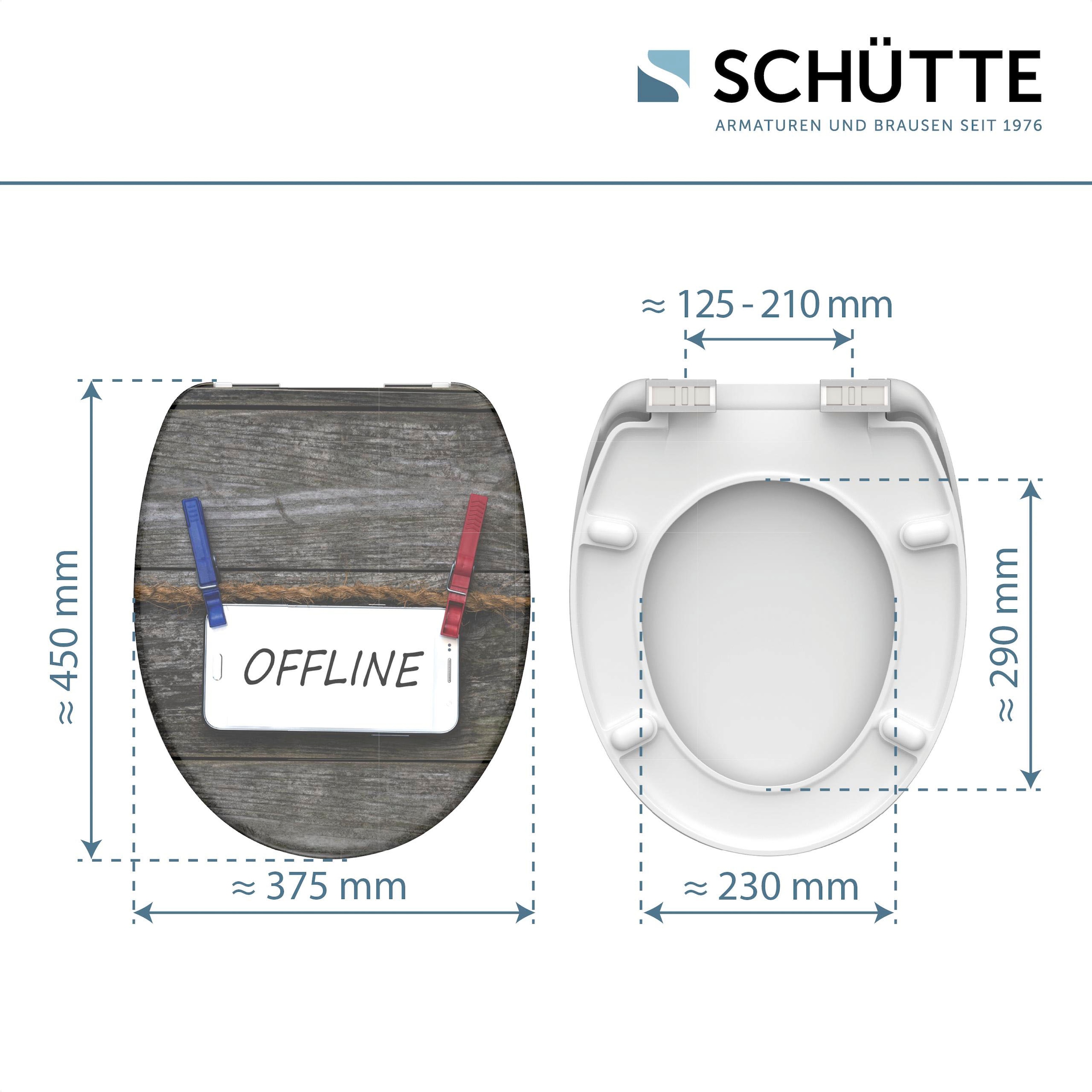 Schütte WC-Sitz »Offline« Duroplast, mit Absenkautomatik