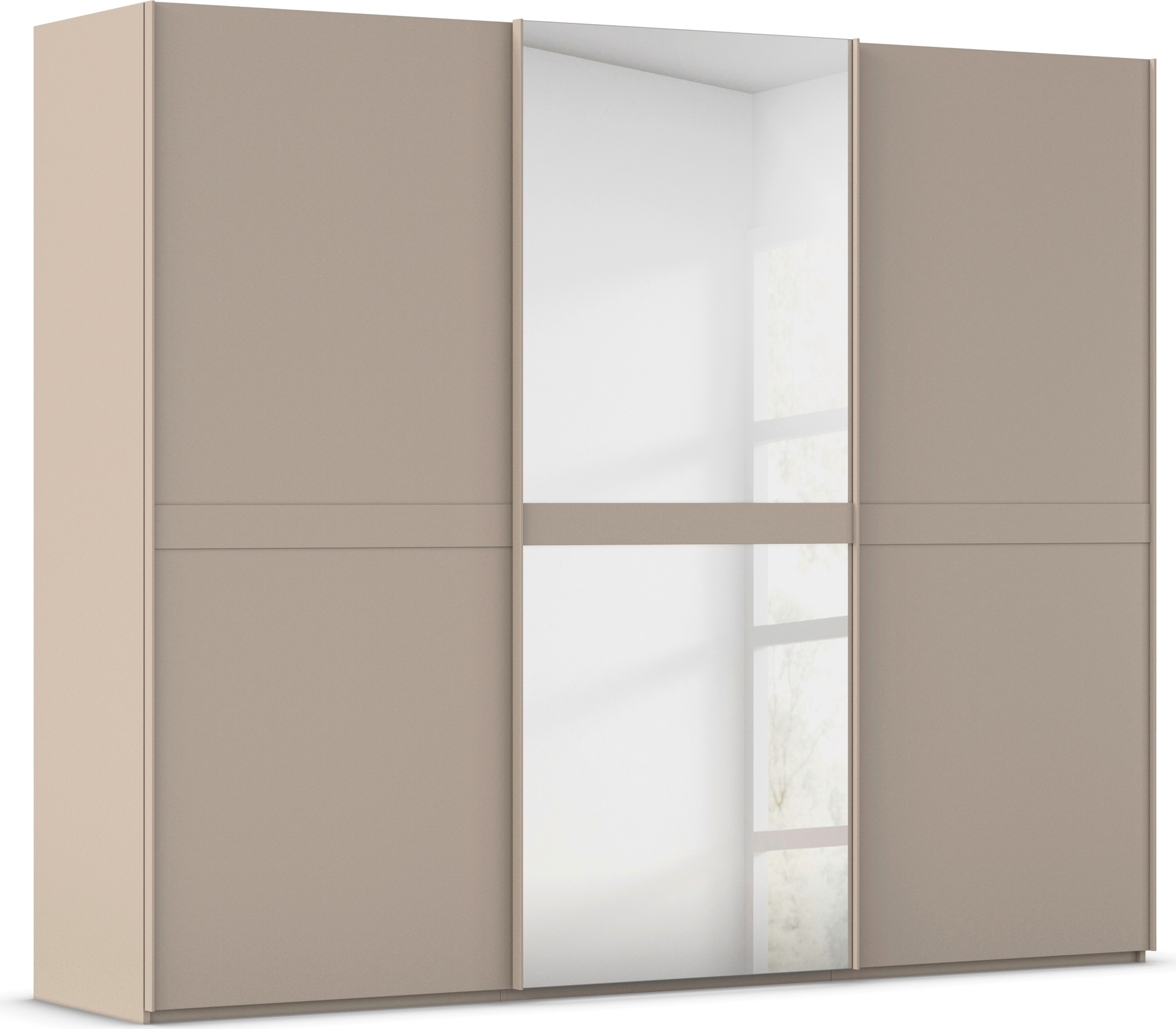 rauch "Kleiderschrank Schrank Garderobe Schlafzimmerschrank SCALE-LINE" edle Optik mit Bauchbinde in Korpusfarbe mit Spiegel MADE IN GERMANY