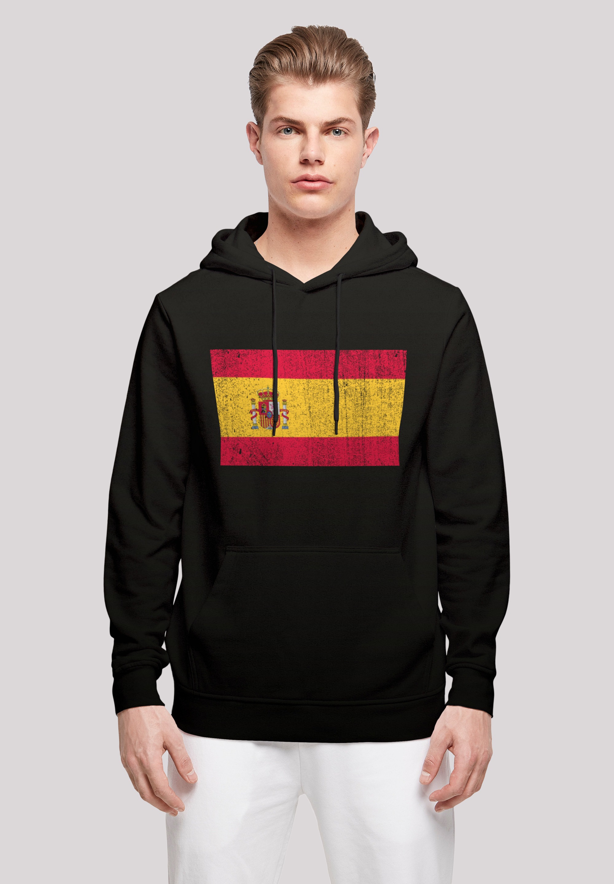 F4NT4STIC Kapuzenpullover "Spain Spanien Flagge distressed", Print