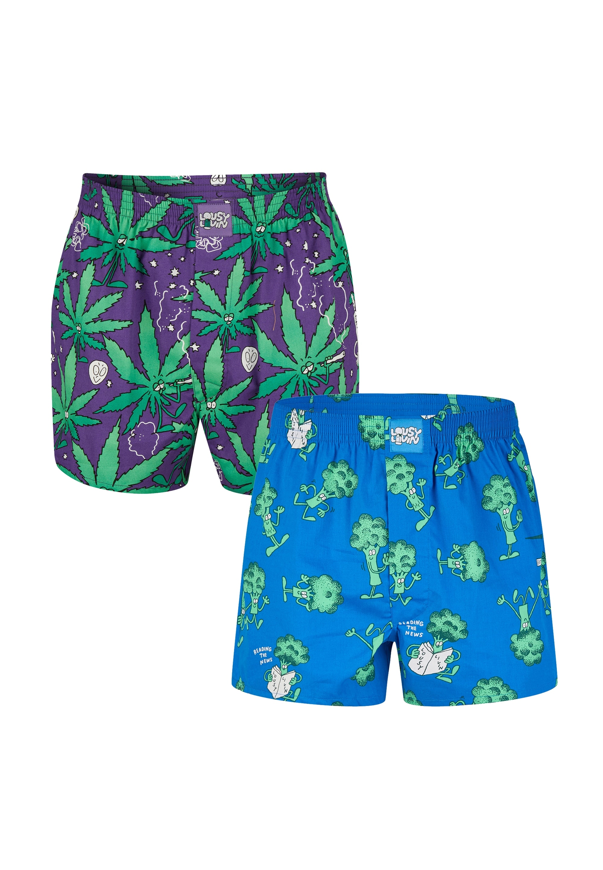 Lousy Livin Boxershorts »Weedy & Broccoli« mit buntem Design