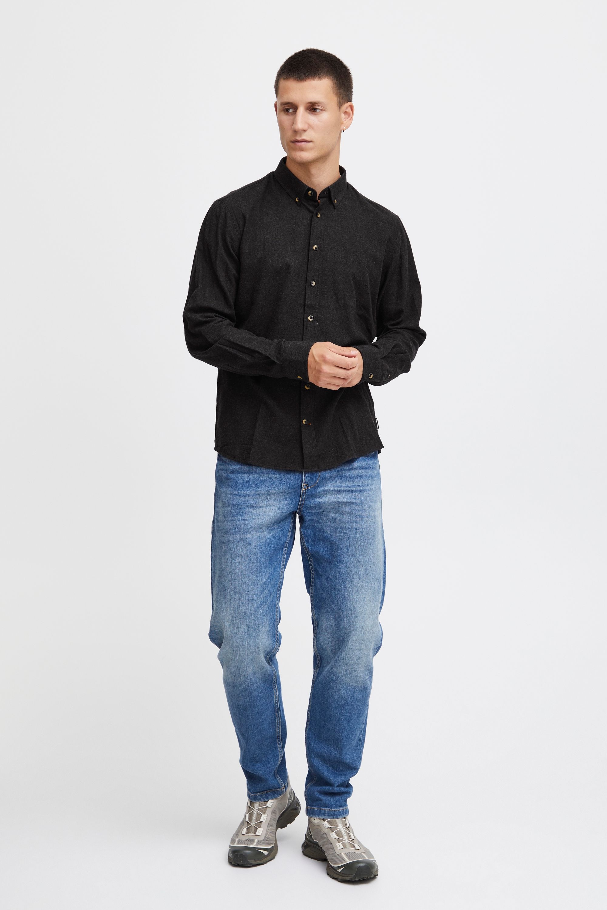 BLEND Langarmhemd 2-Pack Long Sleeve Shirt Winter Moss Black M 2