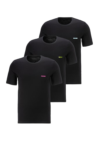T-Shirt »T-SHIRT RN TRIPLET P 10217251 01«, (Packung, 3 tlg., 3er Pack), mit HUGO Logo...