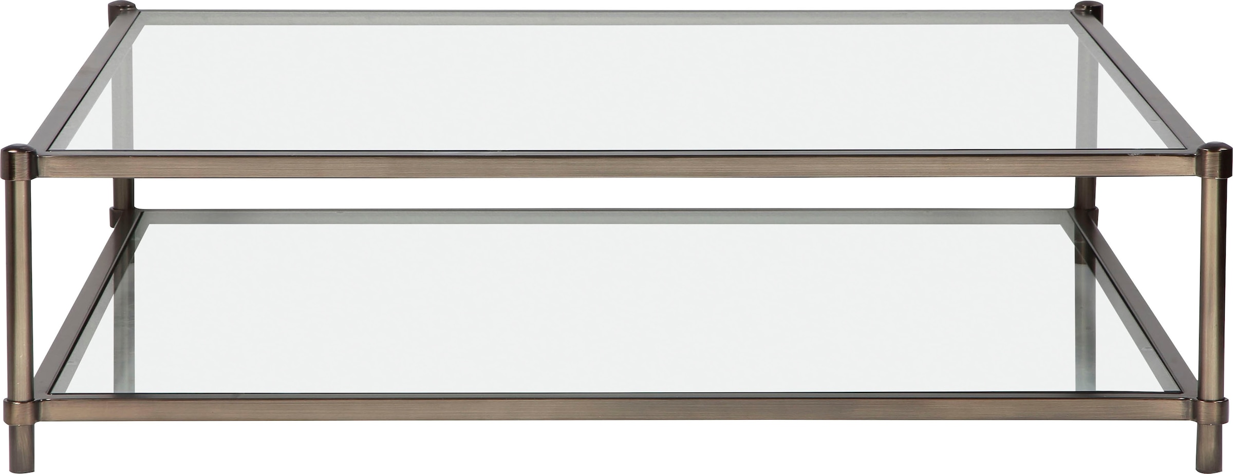 GMK Collection Couchtisch »Lieke«, 0,6cm starke Glastischplatte, Tischbeine aus Metall, Mit 1 Ablageboden