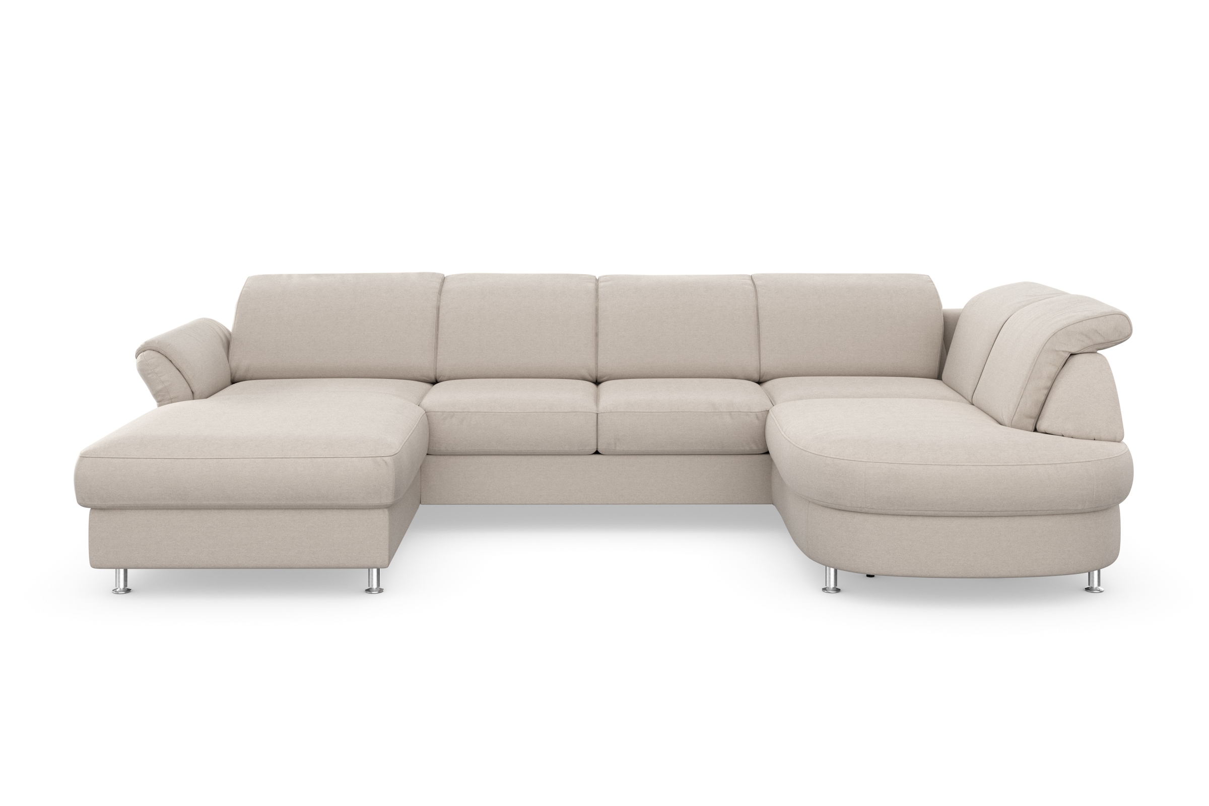 sit&more Wohnlandschaft »Apulia U-Form« wahlweise Bettfunktion, Bettkasten und Kopf- und Armteilverstellung