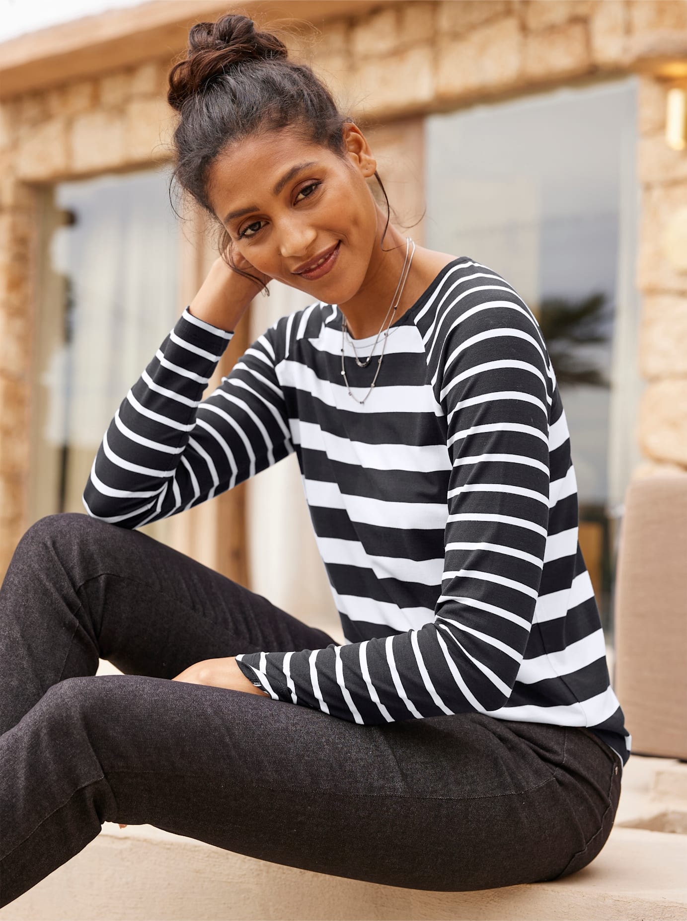 heine Rundhalsshirt "Streifenshirt", 1 Stk. günstig online kaufen