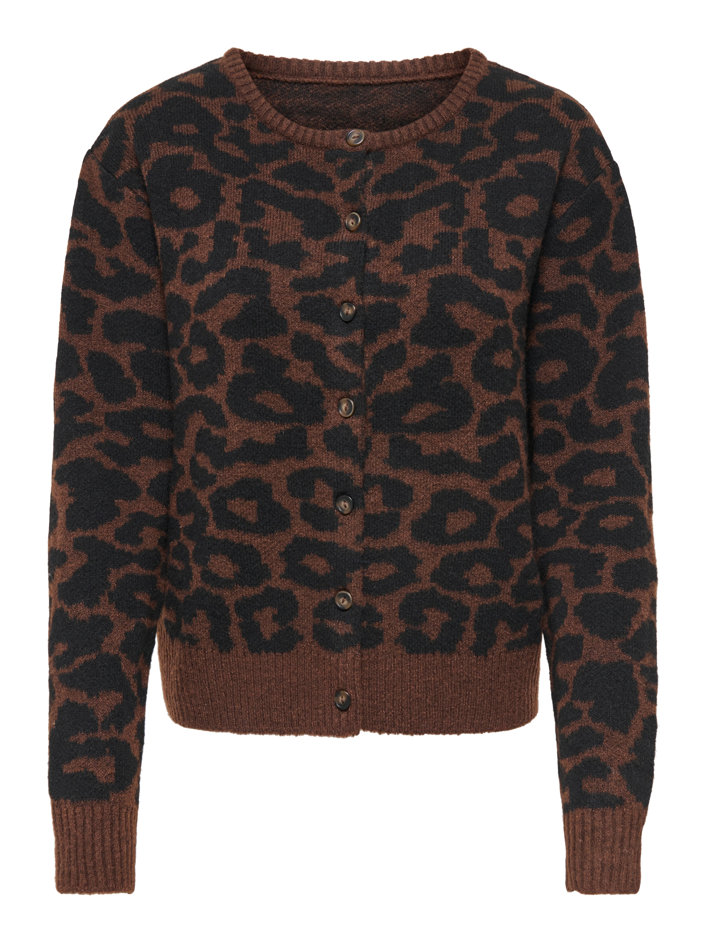 ONLY Strickjacke »ONLALIVIA O-NECK BUTTON CARDIGAN KNT« Materialmix, regular fit