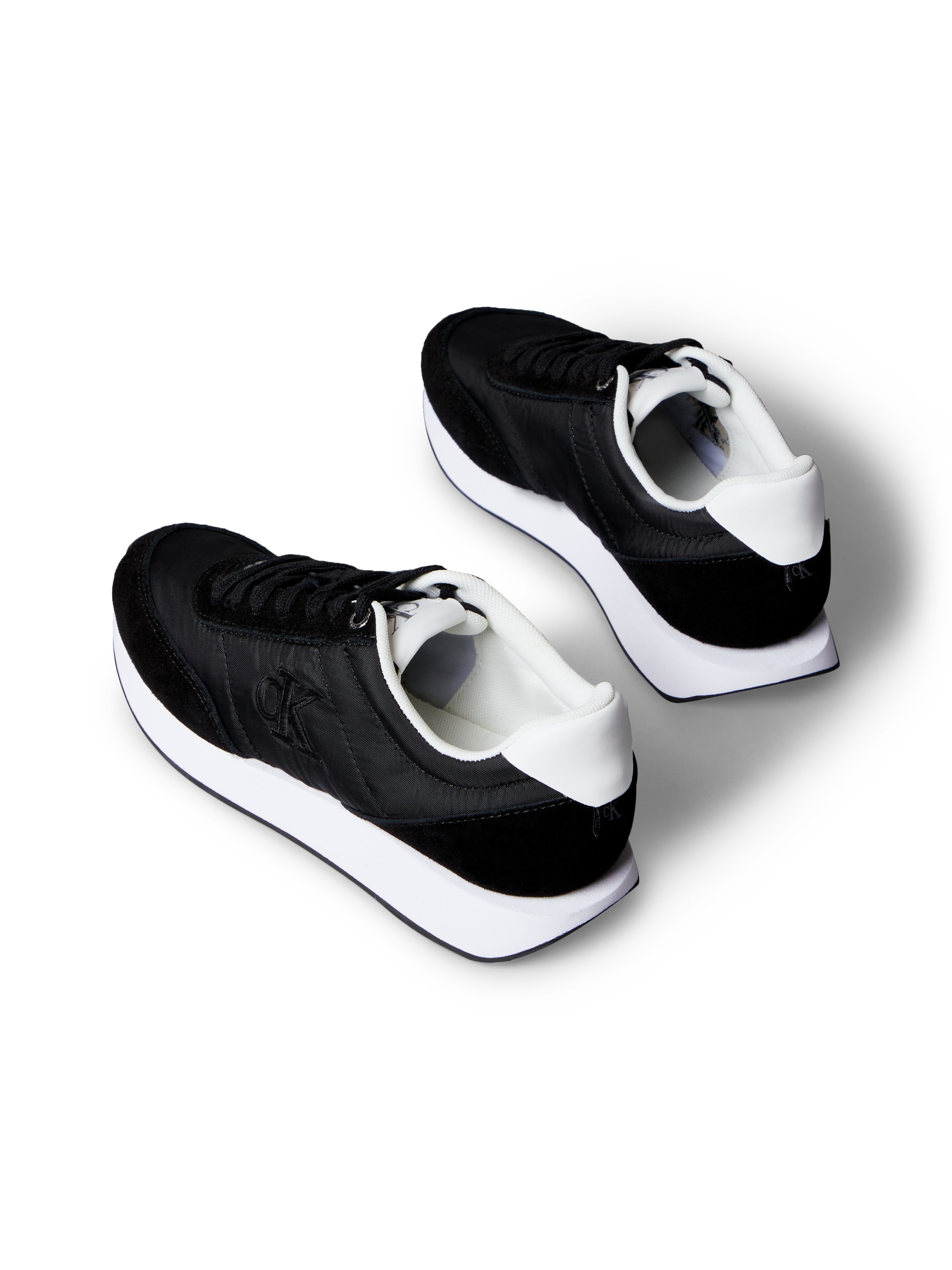 Calvin Klein Jeans Sneaker »RETRO RUNNER ESS MIX MAT«, Schnürschuh, Runner-Sneaker, Freizeitschuh mit seitlichem CK-Logo