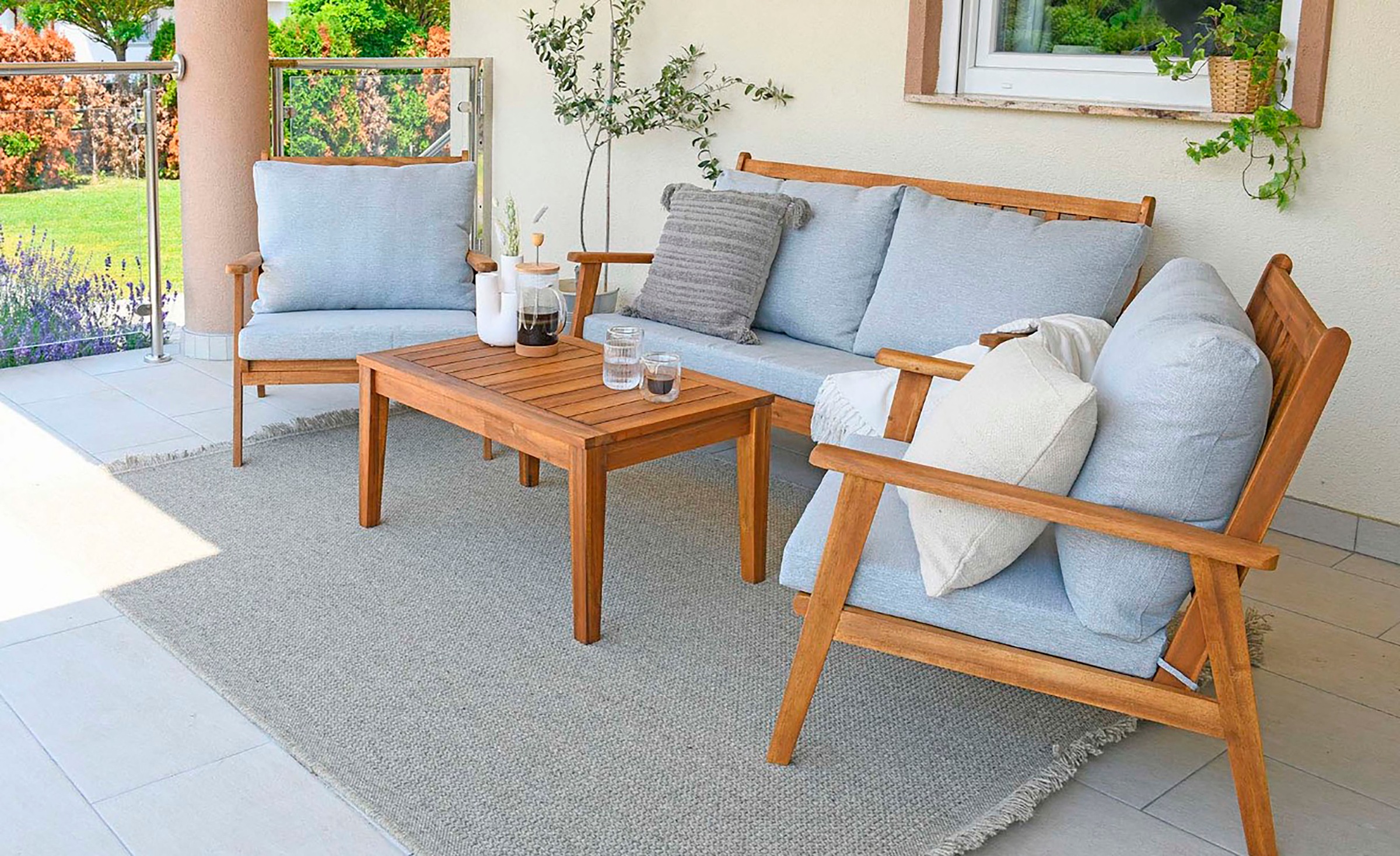 byLIVING Gartenlounge-Set "LA PALMA" Set, Lounge -Set, Gartenmöbel-Set, FSC günstig online kaufen