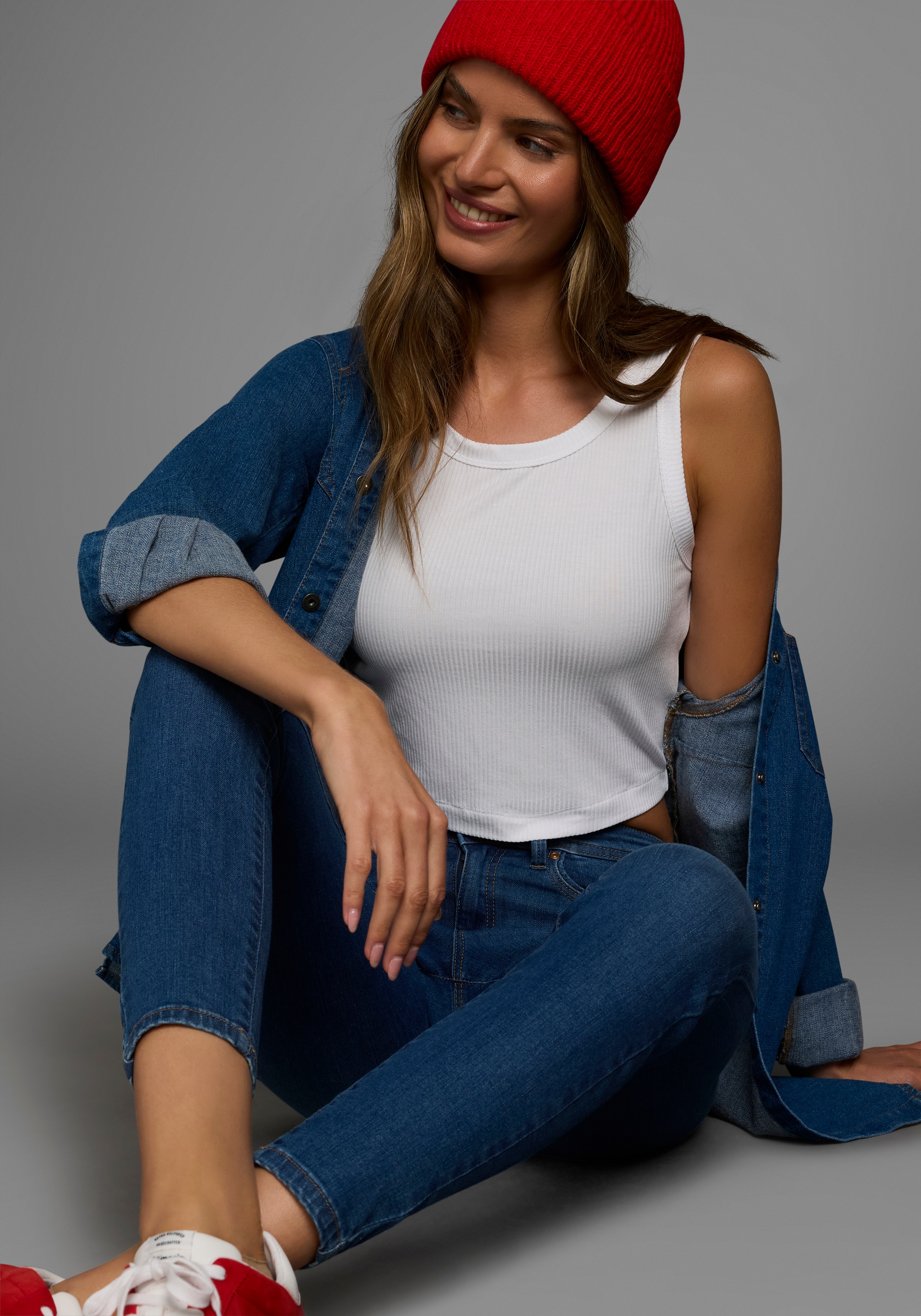 Laura Scott Crop-Top, (2-er Pack), in Rippenqualität