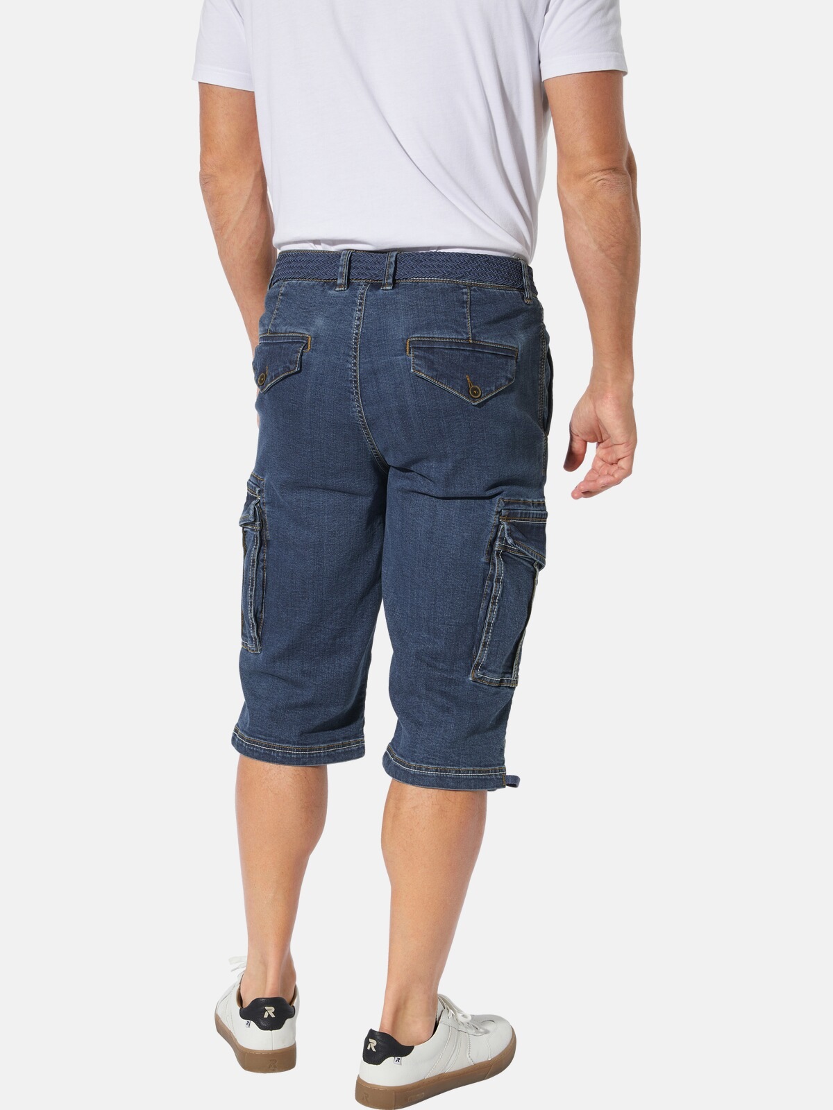 Longbermudas BABISTA "Jeansbermuda ISANDRO", Herren, Gr. 62, N-Gr, blau, Obermaterial: 98% Baumwolle CO. 2% Elasthan EL., Hosen 3
