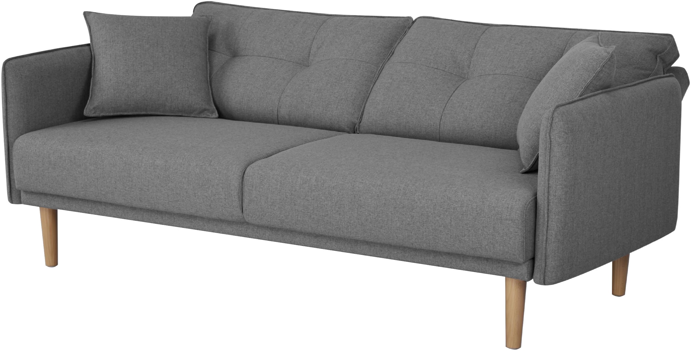 Home affaire Schlafsofa »SORENITY, 196 cm, 3-Sitzer, verstellbare Rückenlehne« verstellbarer Rückenlehne, Klappmechanismus, Webstoff