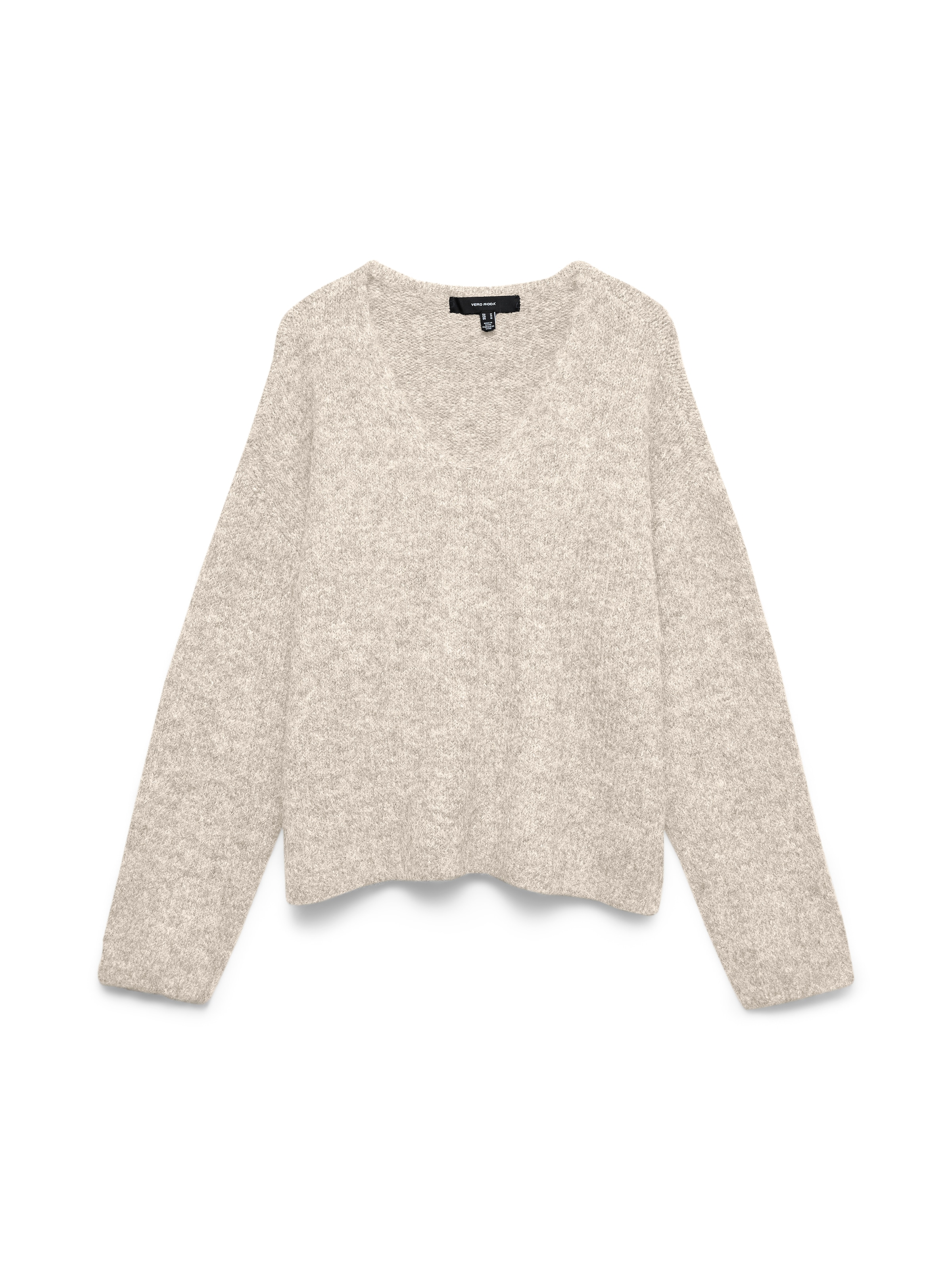 Vero Moda Strickpullover »VMBERRY LS V-NECK PULLOVER NOOS« Materialmix