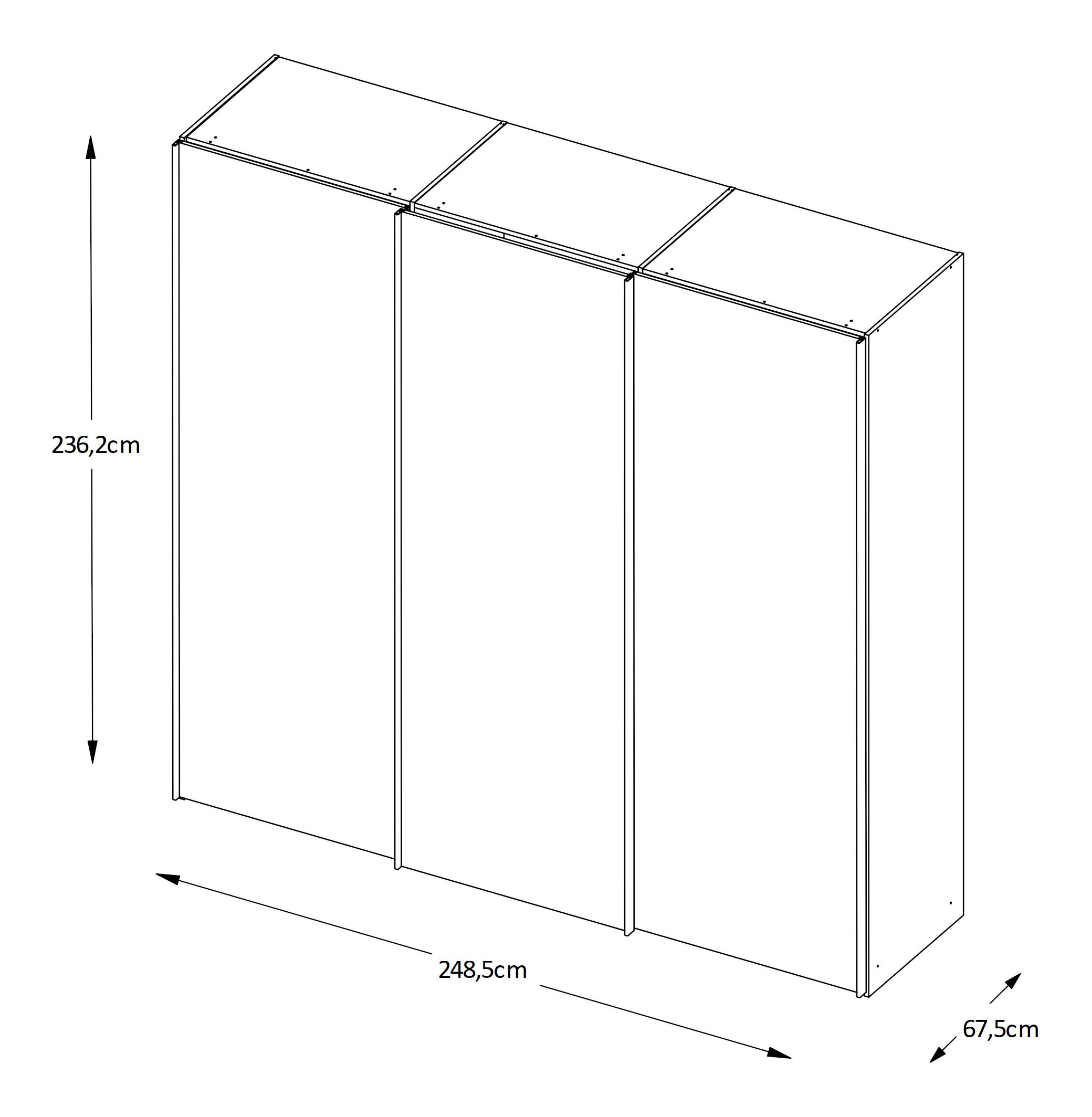 STAUD Schwebetürenschrank »Sinfonie Plus, edles Design in hochwertiger Qualität, Made in Germany«, Mit vier verschiedenen Ausstattungsvarianten