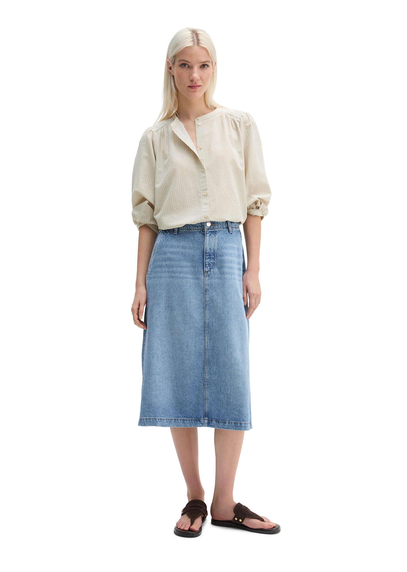 Marc O'Polo Jeansrock »aus Lyocell-Leinen-Baumwolle-Mix«