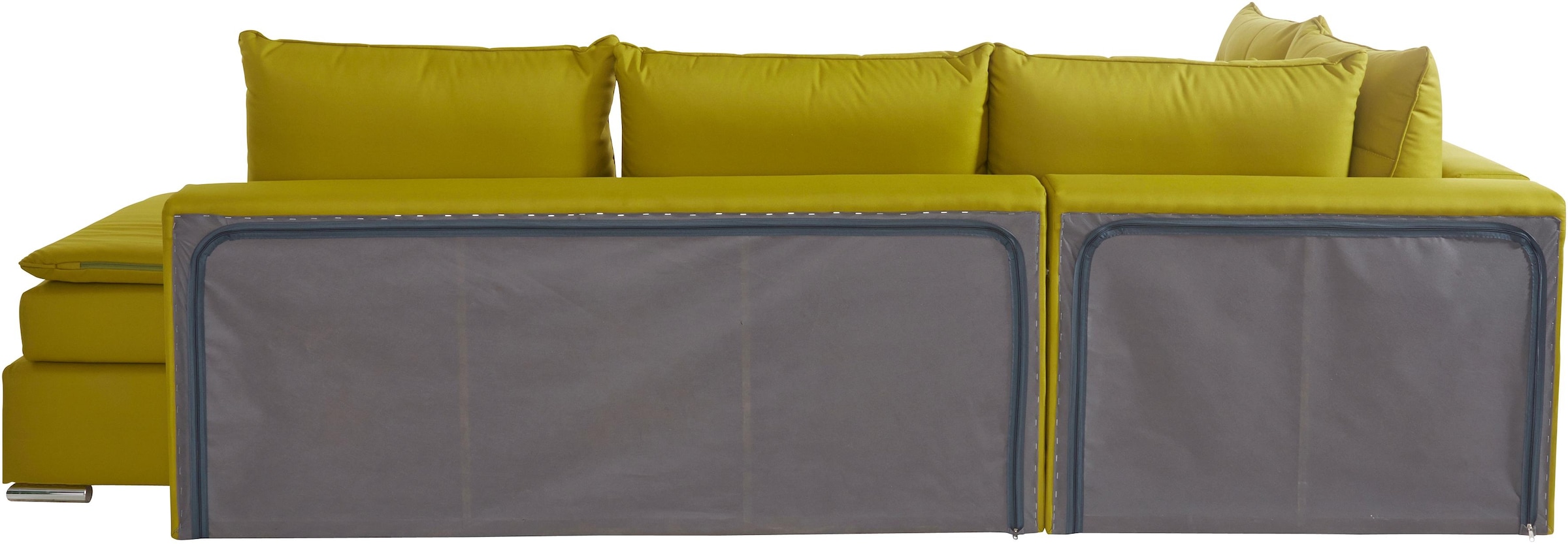 INOSIGN Ecksofa »Boxspringbett Night & Day L-Form mit Dauer-Schlaffunktion o. Armlehnen«, mit Boxspring-Bettfunktion 164x200 cm und Bettkasten, Dauerschläfer!