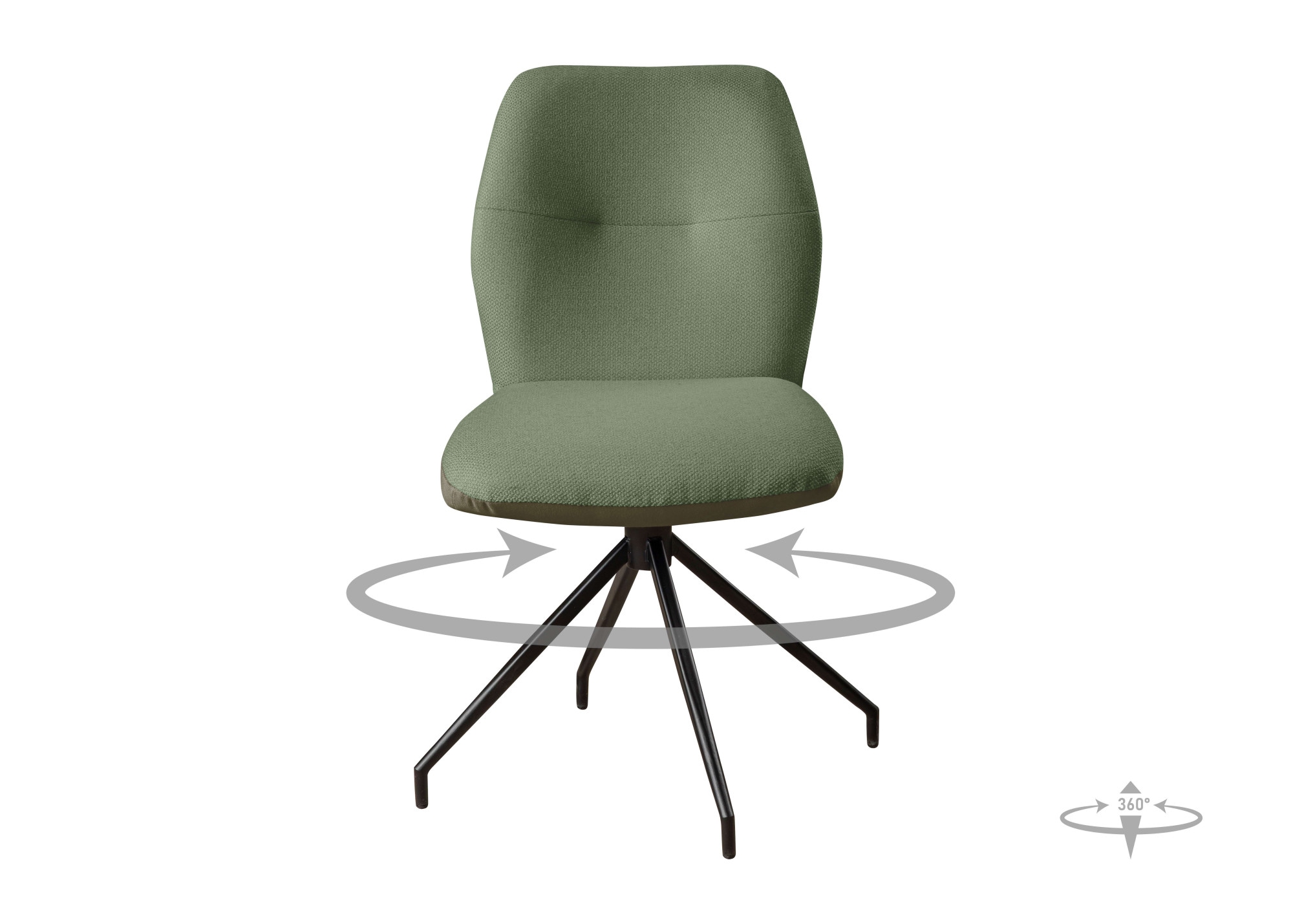 OTTO home Drehstuhl »Bruna Esszimmerstuhl,Polsterstuhl, Küchenstuhl, 4-Fußstuhl« () 360° drehbar, mit automatischer Rückstellung, 2-Stoff-Design