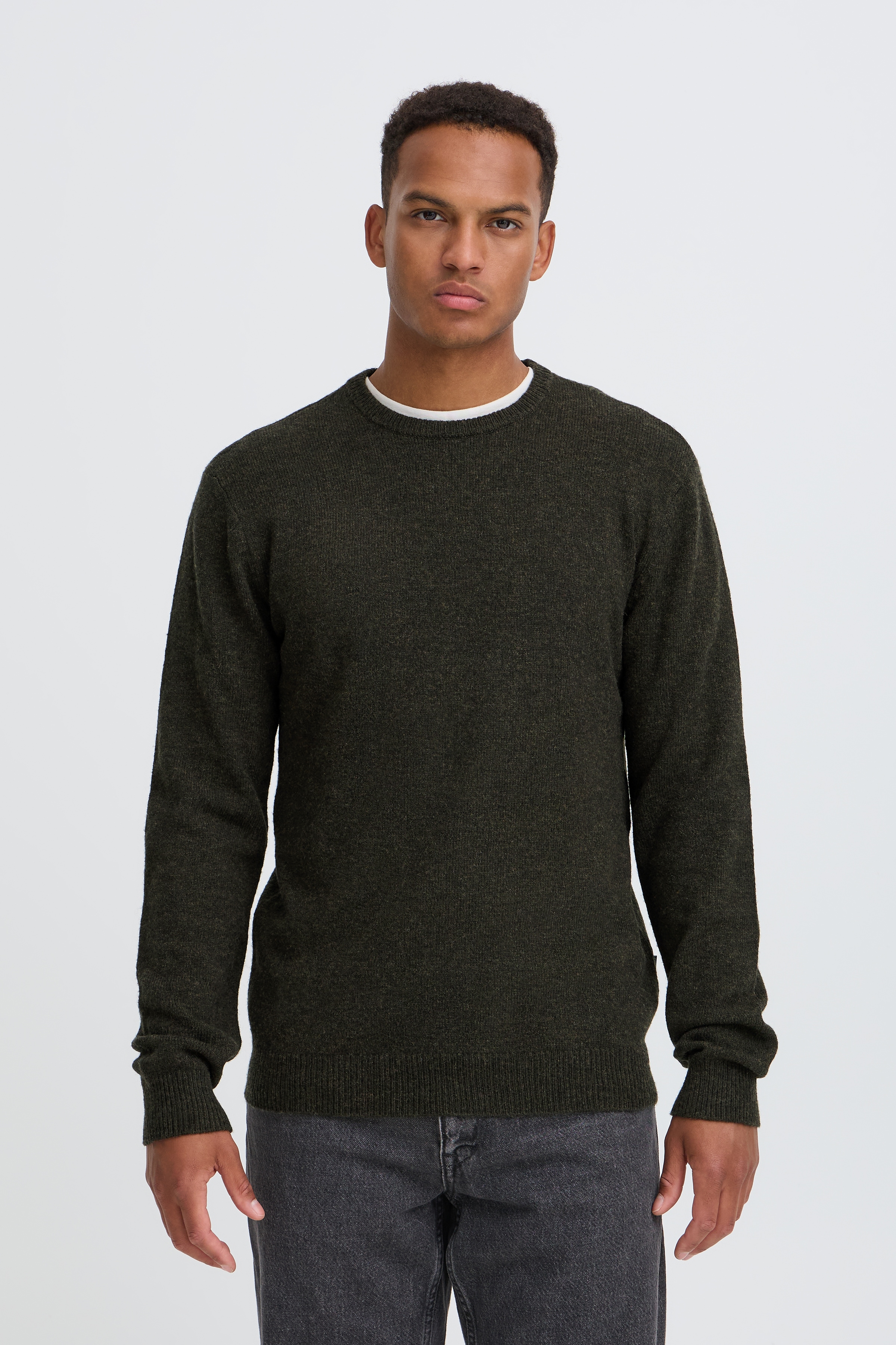 Blend Strickpullover "BHBRANKO CREW KNIT" Wollmischung, regular fit