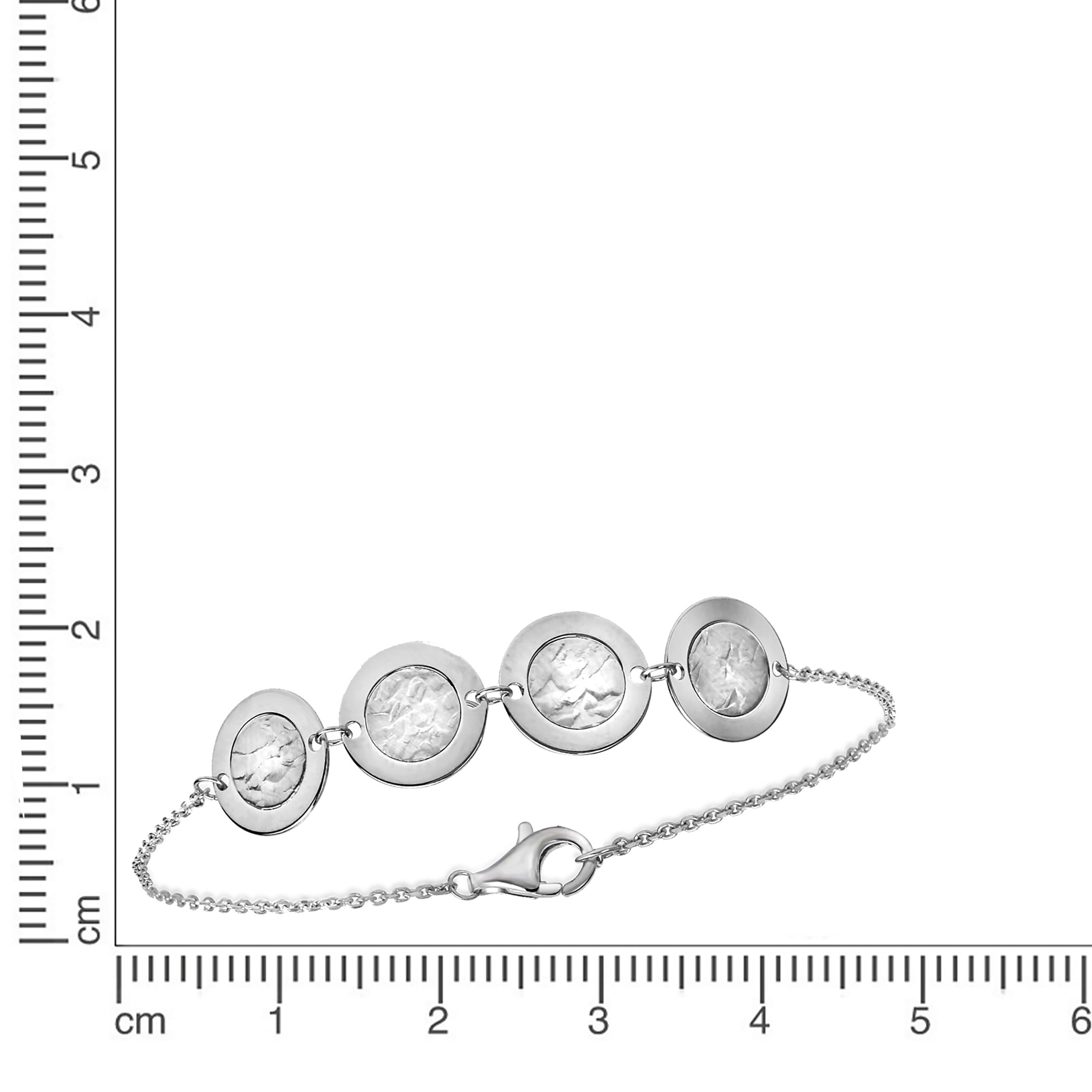 CELESTA Armband Silber Elementen« Plättchen BAUR kaufen strukturierten für »925 mit 