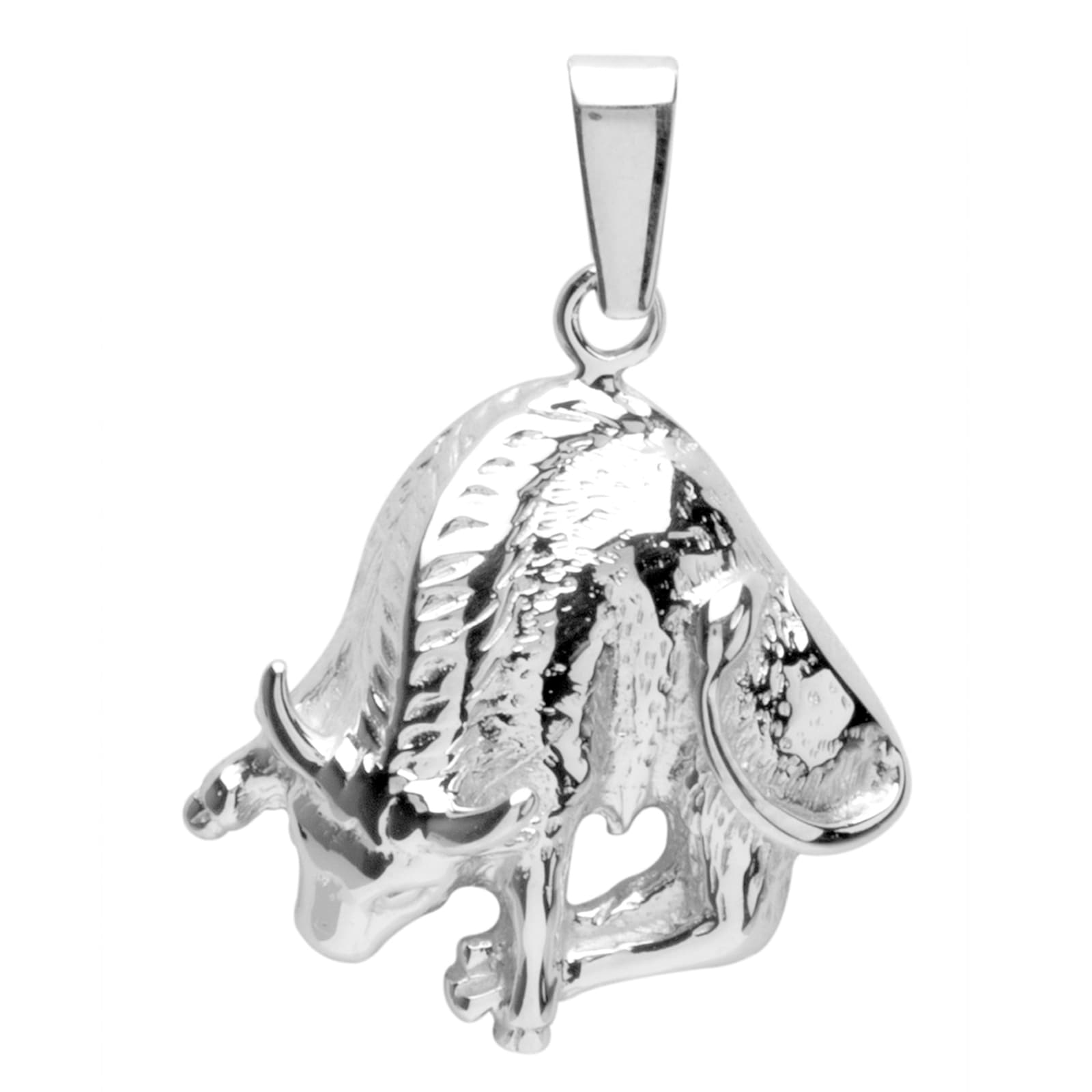 Kettenanhänger OSTSEE-SCHMUCK "- Tierkreiszeichen Stier - Silber 925/000 -" Gr. 26, silber (silber 925, silberfarben, weiß), Schmuckanhänger, Damen, Silber 925 (Sterlingsilber), Kettenanhänger