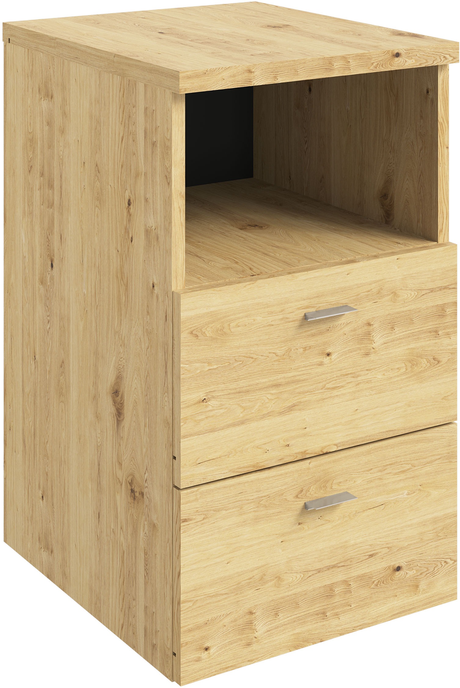 FMD Nachtkonsole "Suva" Nachttisch m. 2 Schubkästen und offenem Fach günstig online kaufen