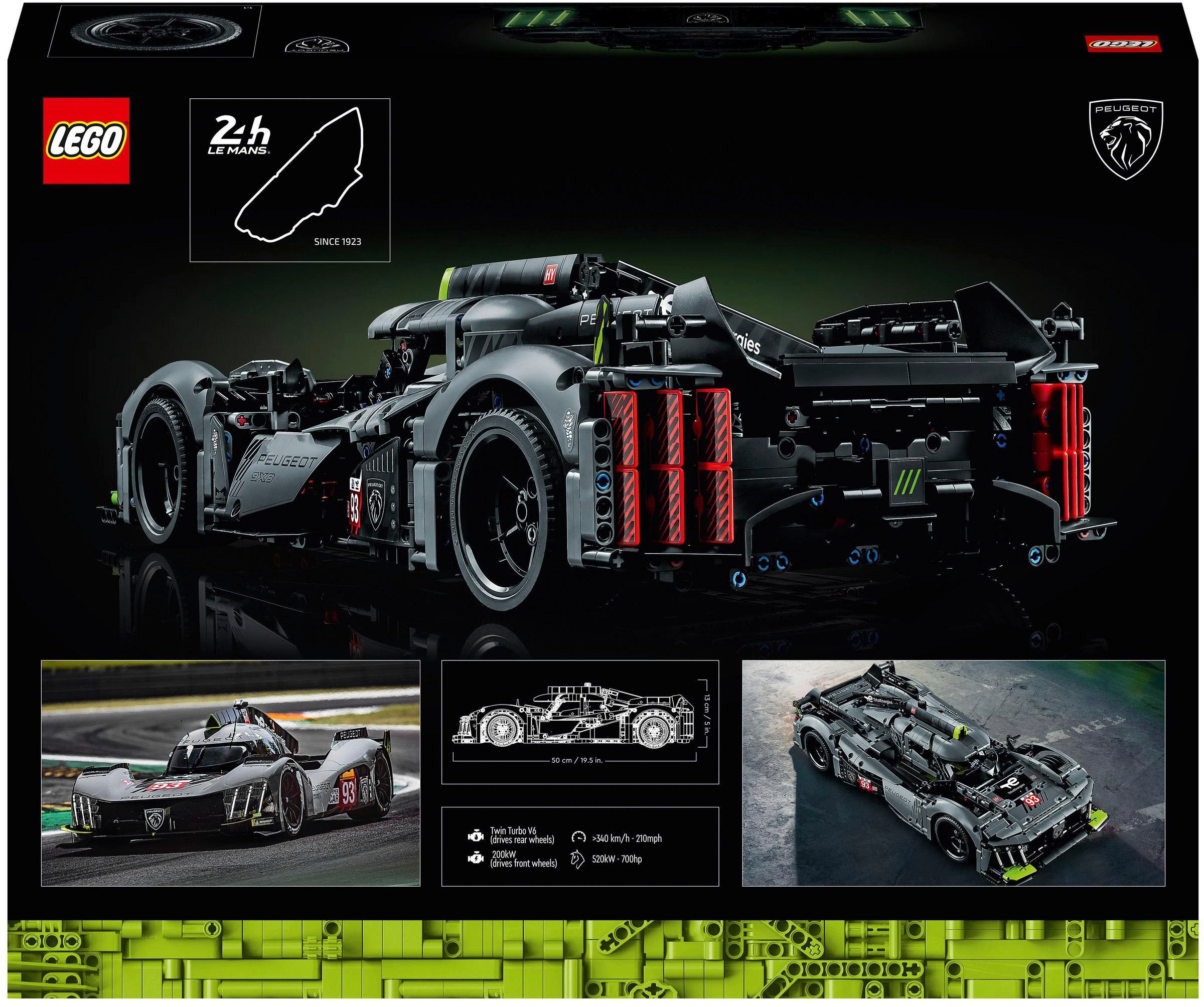 LEGO® Konstruktionsspielsteine »PEUGEOT 9X8 24H Le Mans Hybrid Hypercar (42156), LEGO® Technic«, (1775 St.)