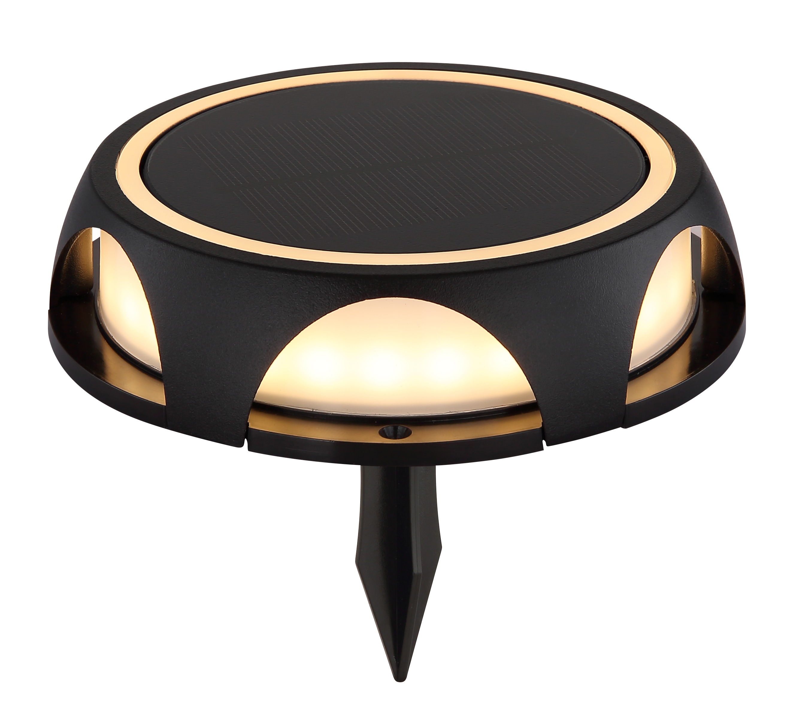 GLOBO LIGHTING LED Solarleuchte "SOLARLEUCHTE ALUMINIUM DRUCKGUSS SCHWARZ MATT, 1XL" LED-Modul 1 Stk. Warmweiß Solar Garten Terrasse Außenbeleuchtung Funktionsleuchte Außenbereich