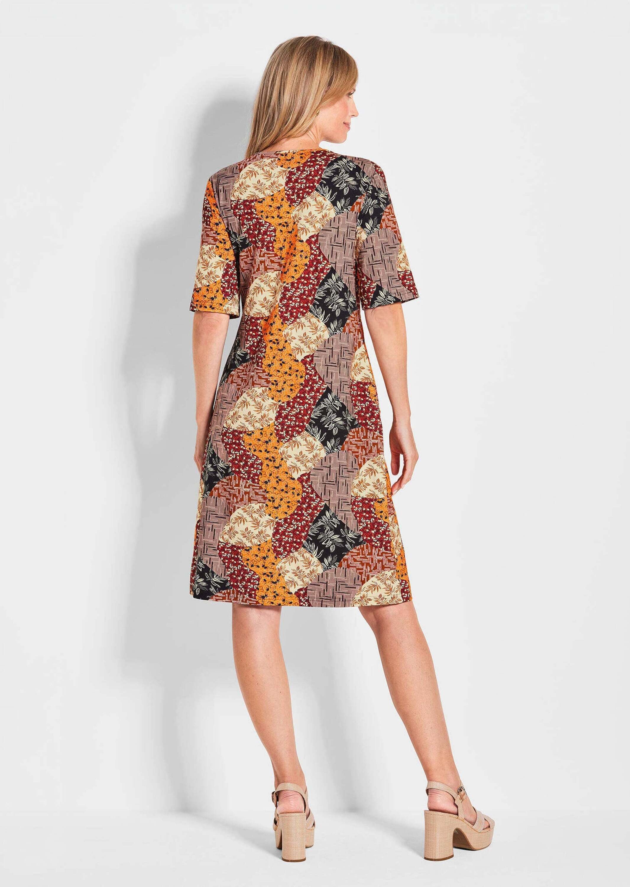 GOLDNER Jerseykleid »Druckkleid im Mustermix«