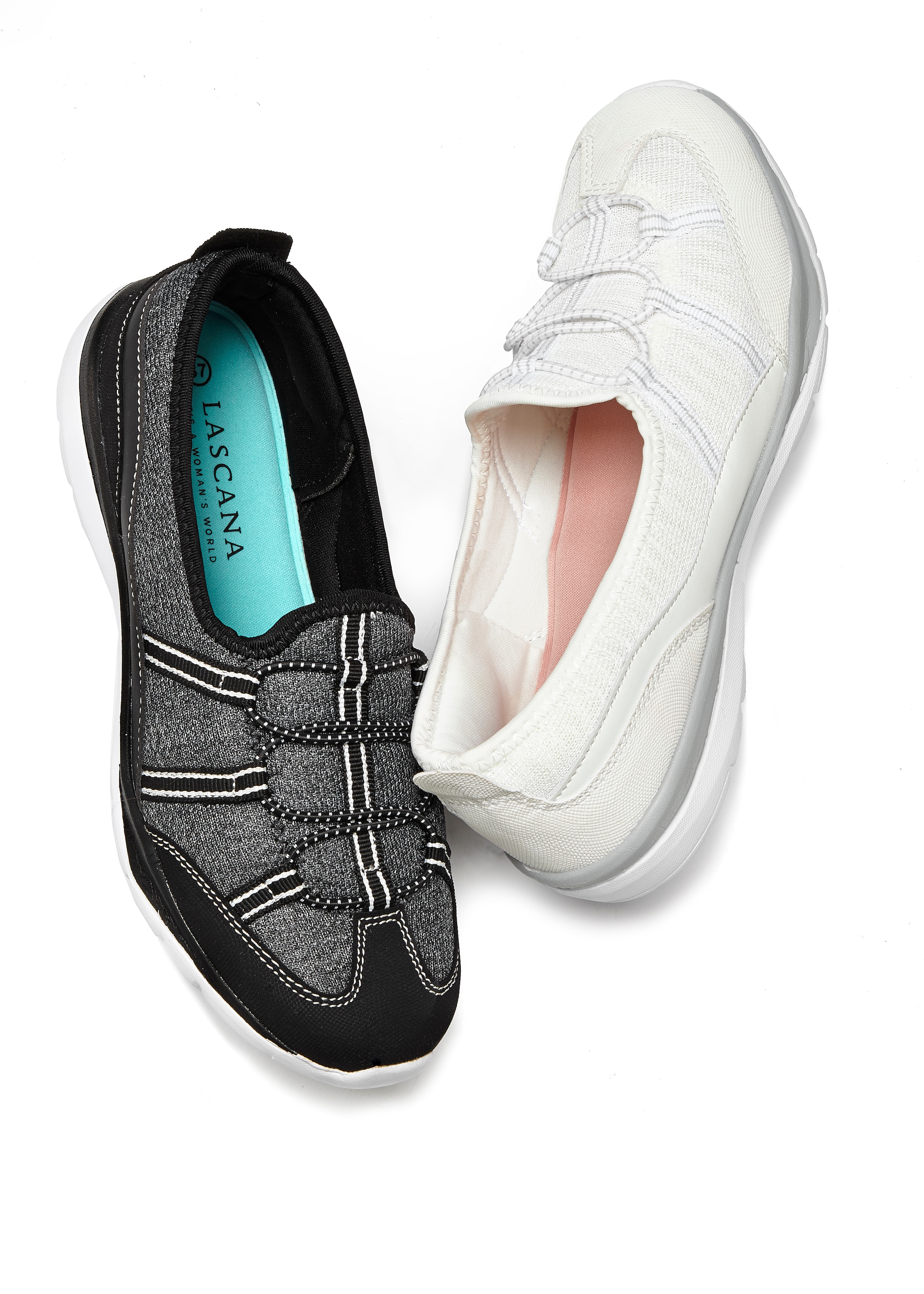 LASCANA Sneaker, Halbschuh, Freizeitschuh, Slipper, Slip On Sneaker VEGAN