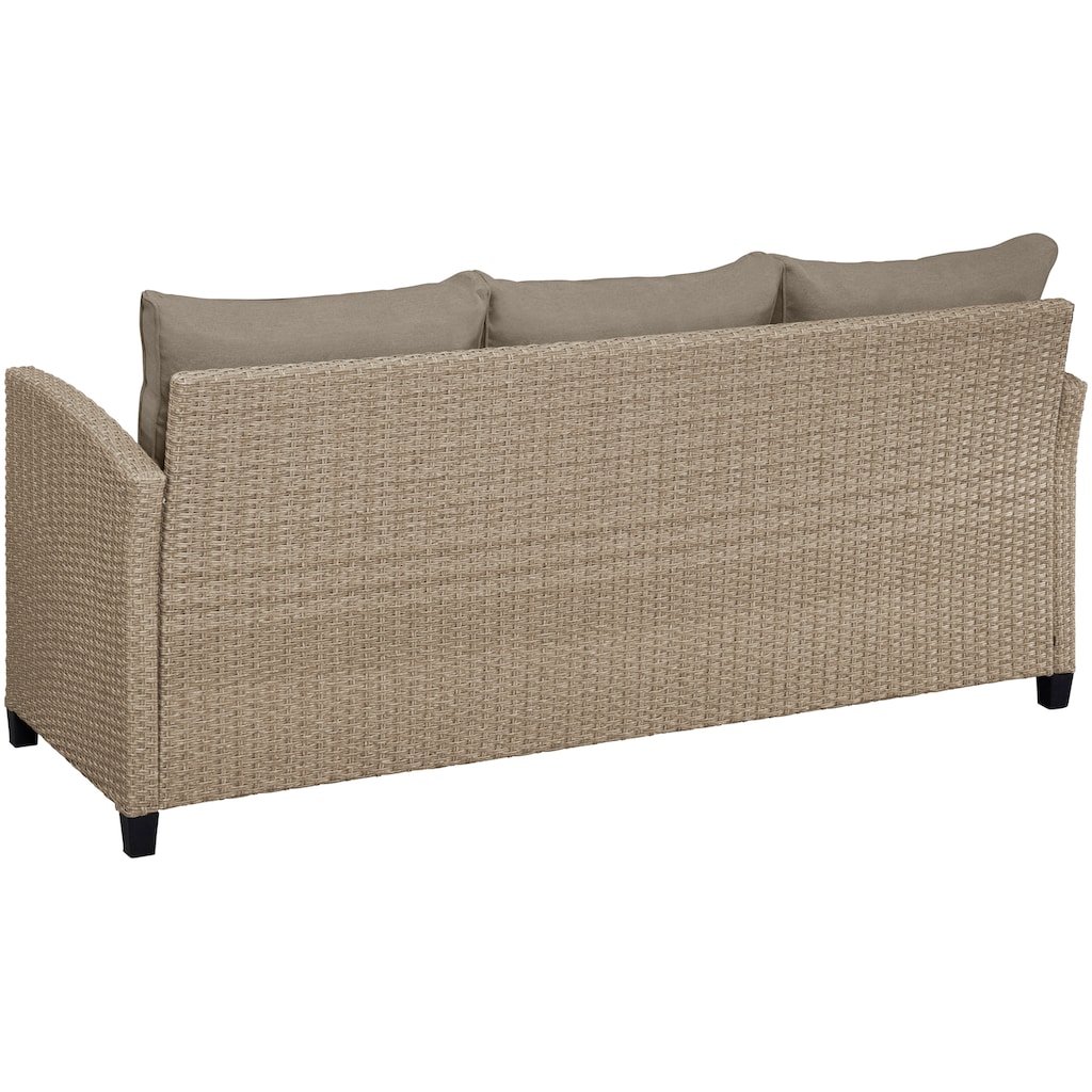 KONIFERA Gartenlounge-Set »Amsterdam«, (Set, 16 tlg., 1x 3er Sofa, 1x 2 Sessel, 2x Hocker, 1xTisch 144,5x74x67cm,Polyrattan)