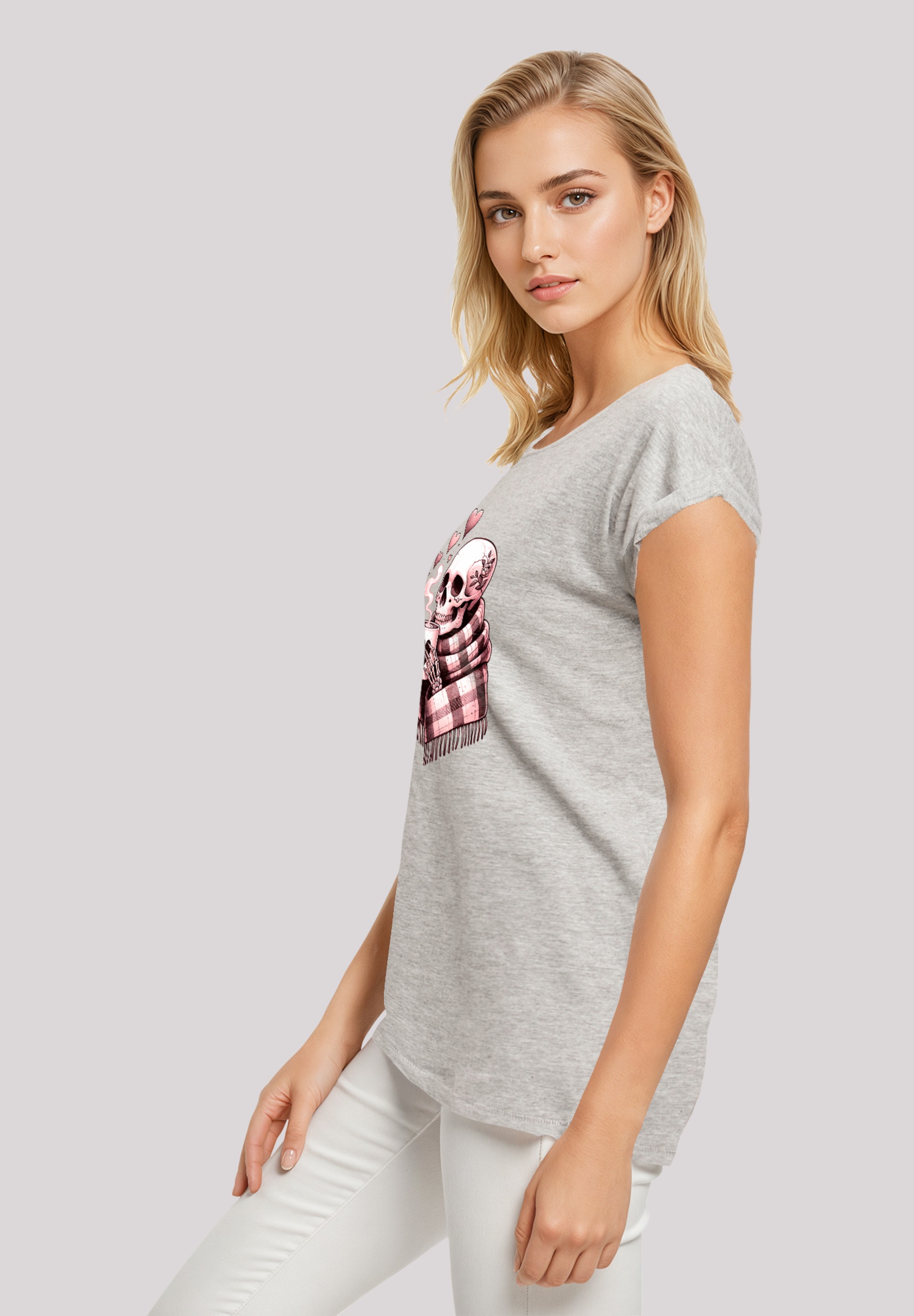 F4NT4STIC T-Shirt »Cozy Winter Skelett«, Premium Qualität