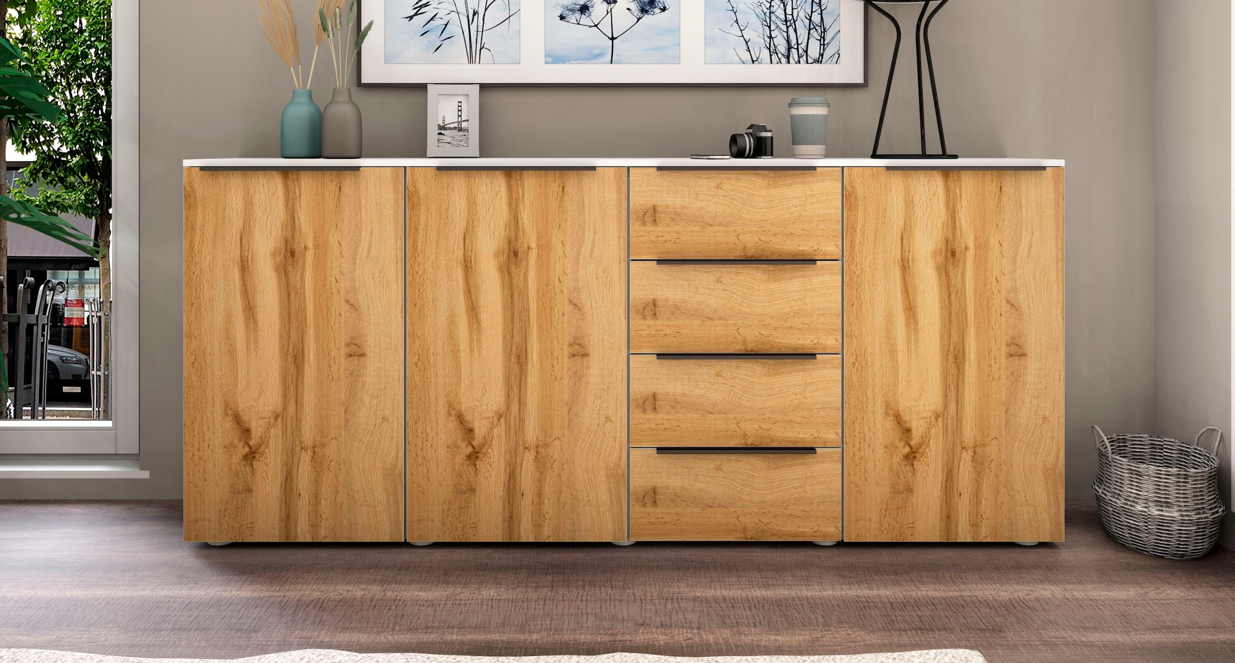 borchardt Möbel Highboard "Tom", Breite 200 cm günstig online kaufen