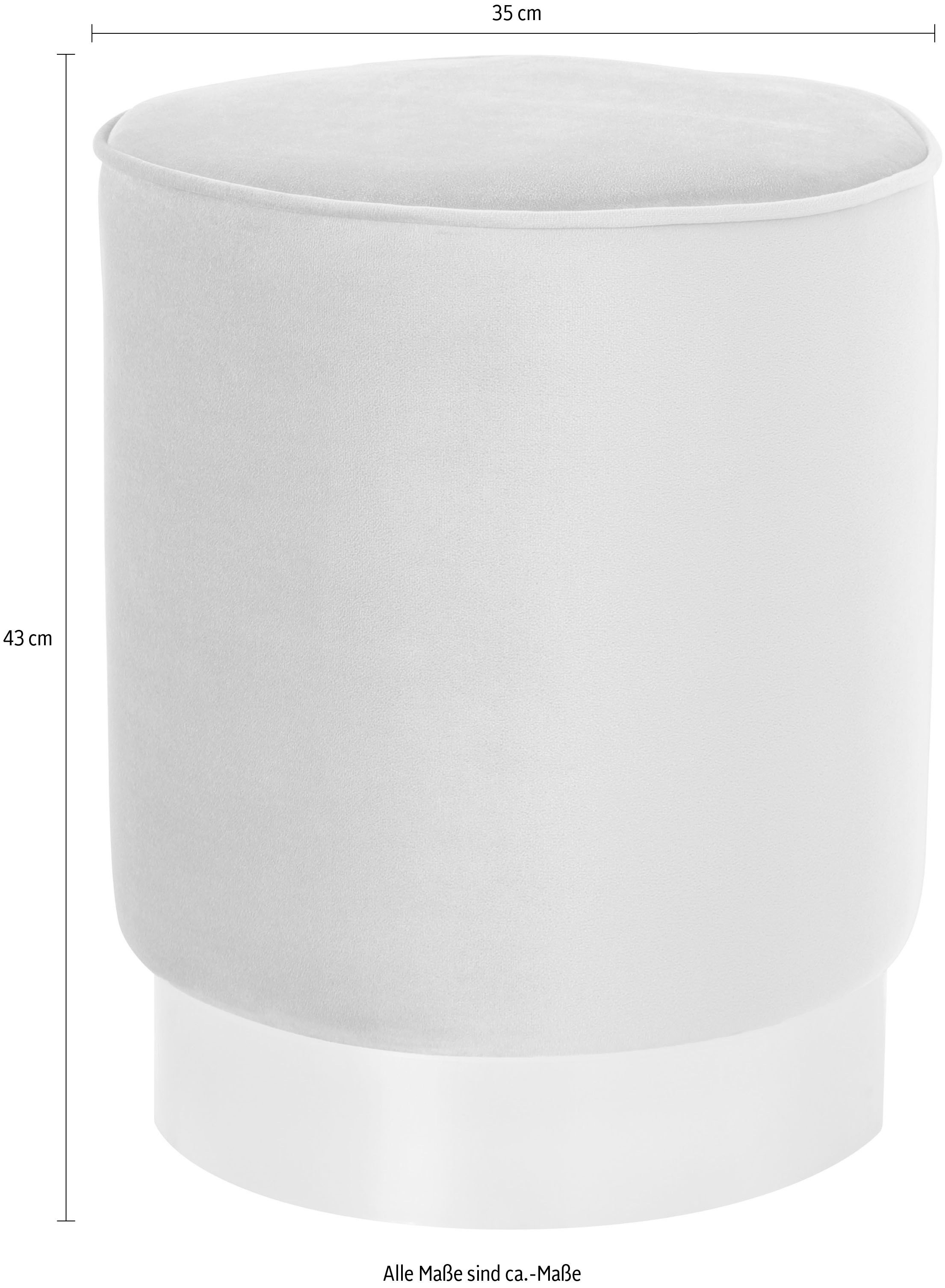 Kayoom Hocker »Nena, Sitzpouf in moderner Form, unifarbene, attraktive Farbgebung« 1 Stk. tlg. samtweich, dekorativ, farbig, für moderne, edle Einrichtungen ideal